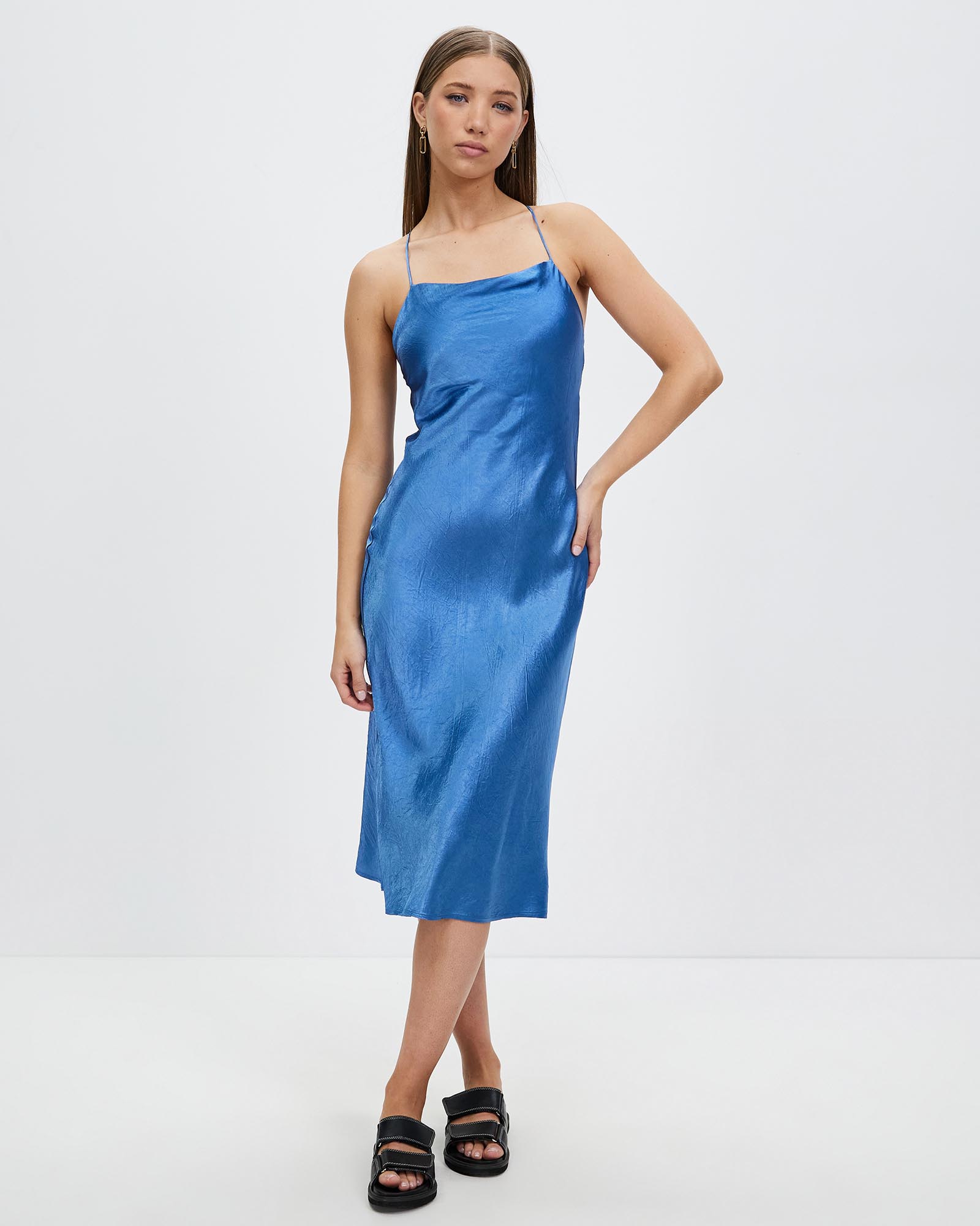 Crush Bias Cowl Slip Dress