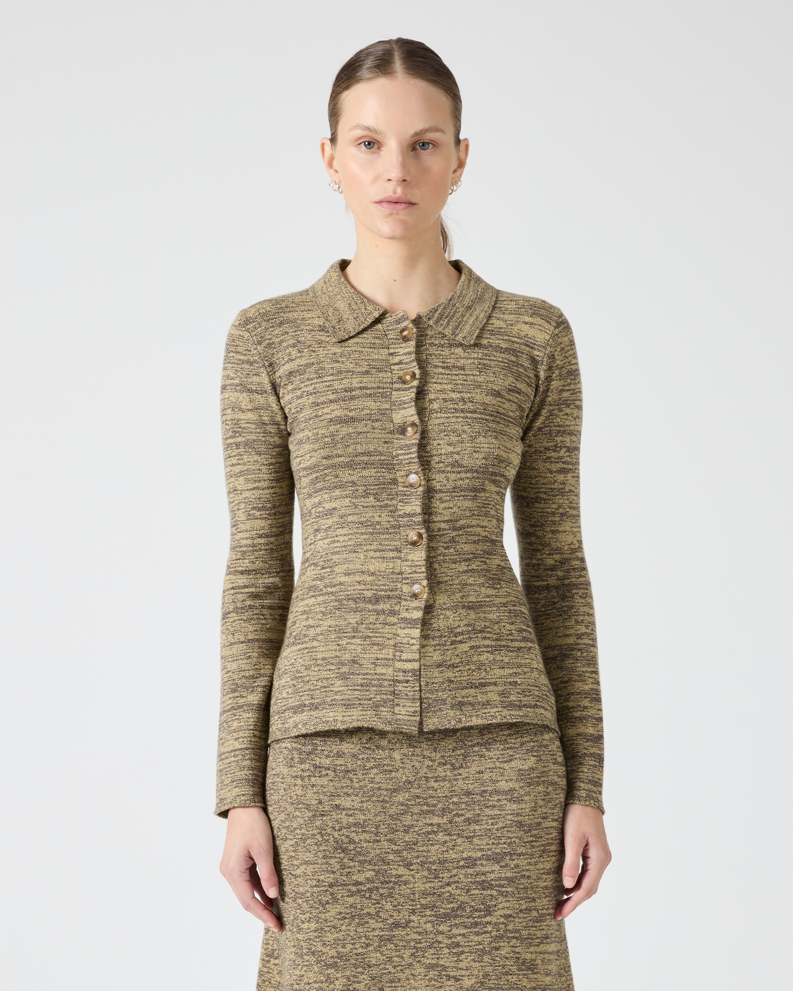 Melange Knit Shirt