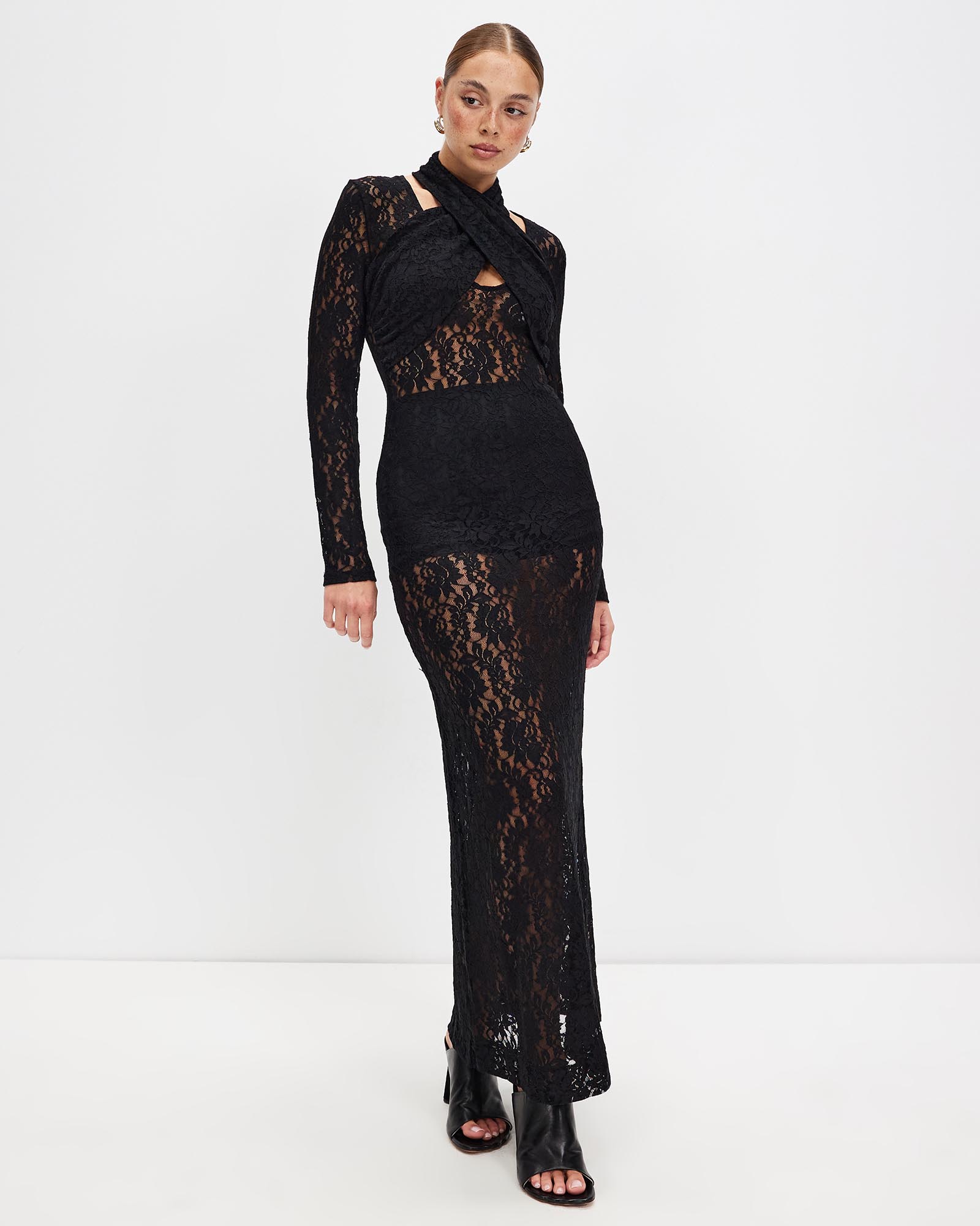 Wayward Wrap Neck Maxi Dress