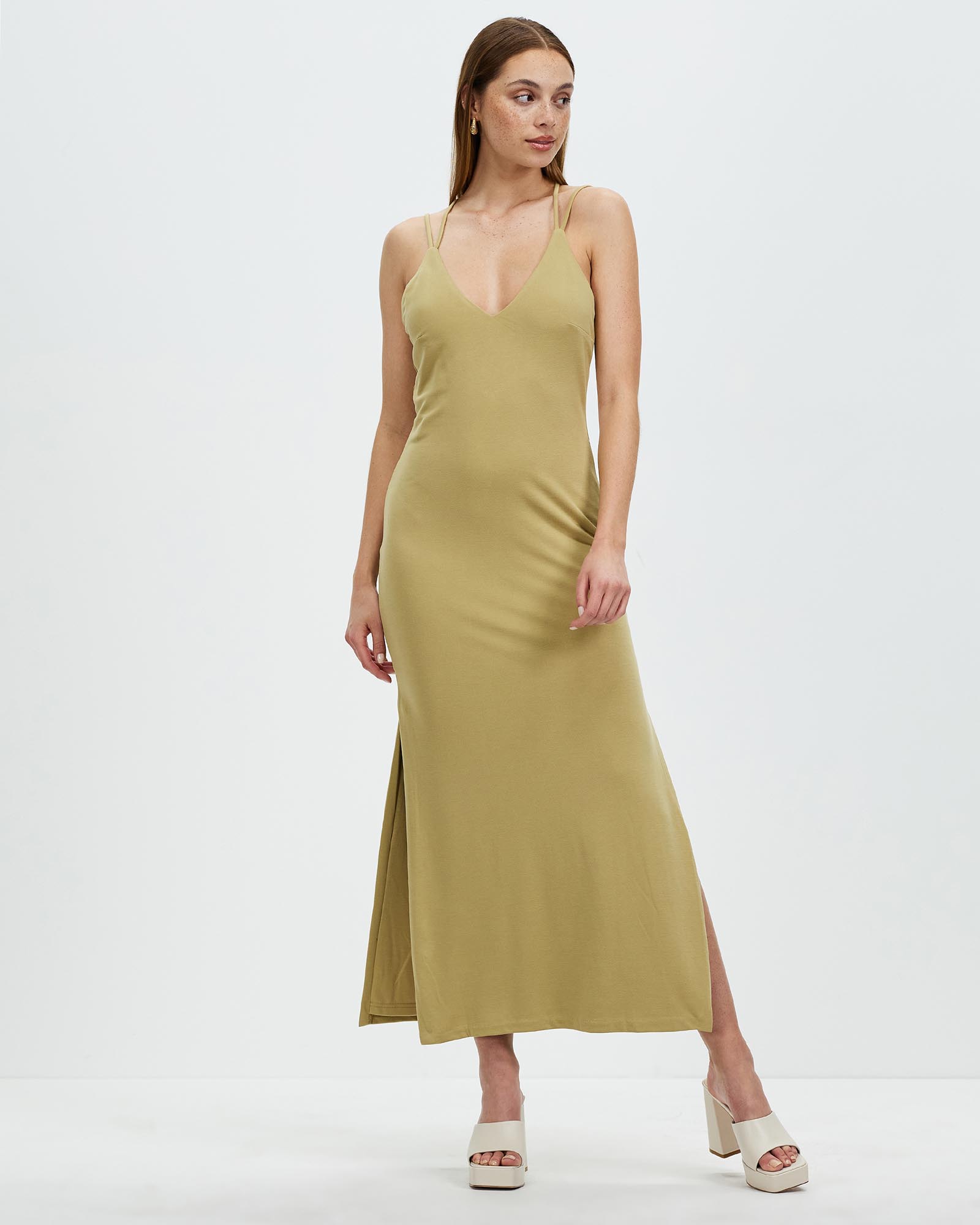 Form Cross Back Midi Dress