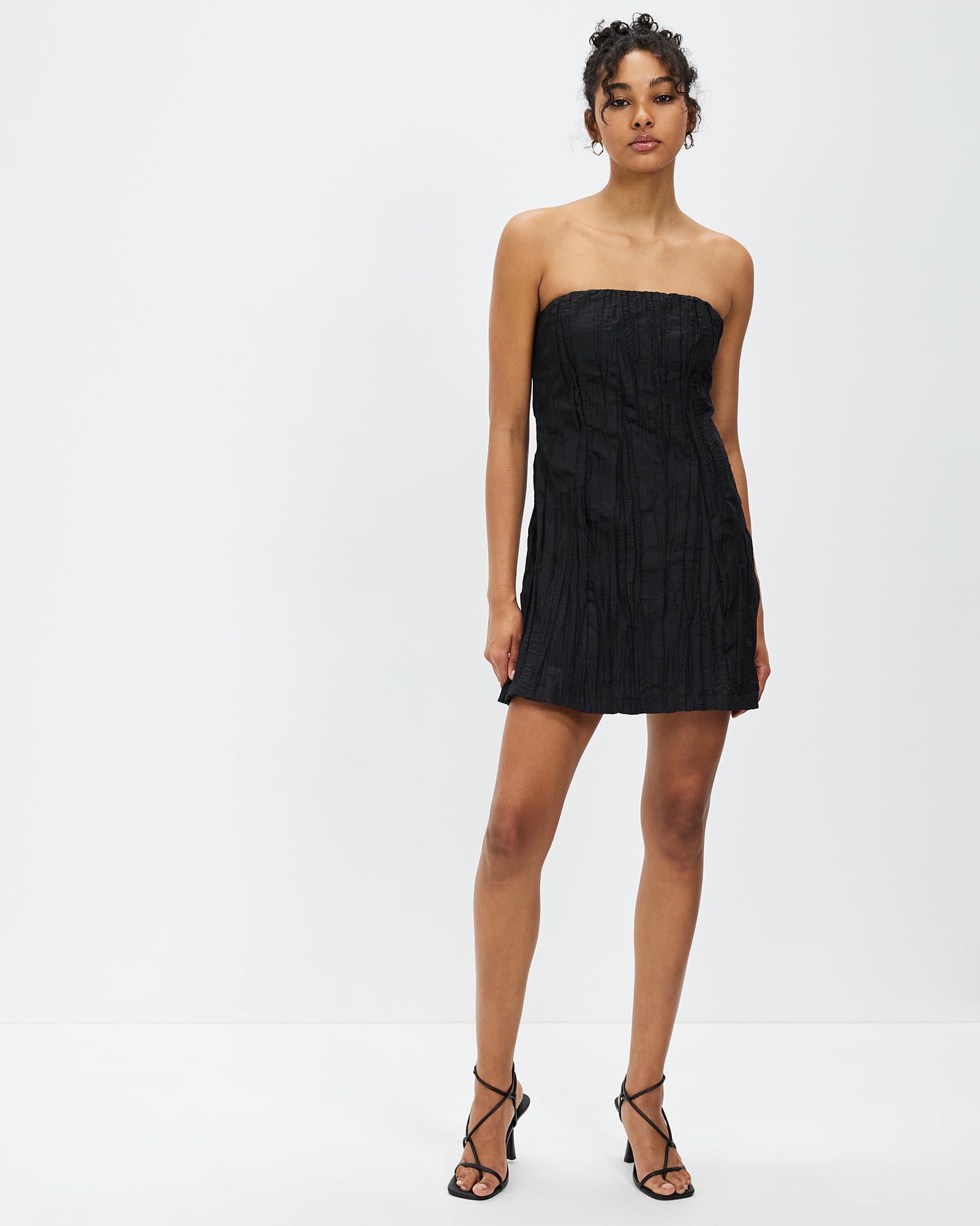 Rolling Wave Strapless Mini Dress