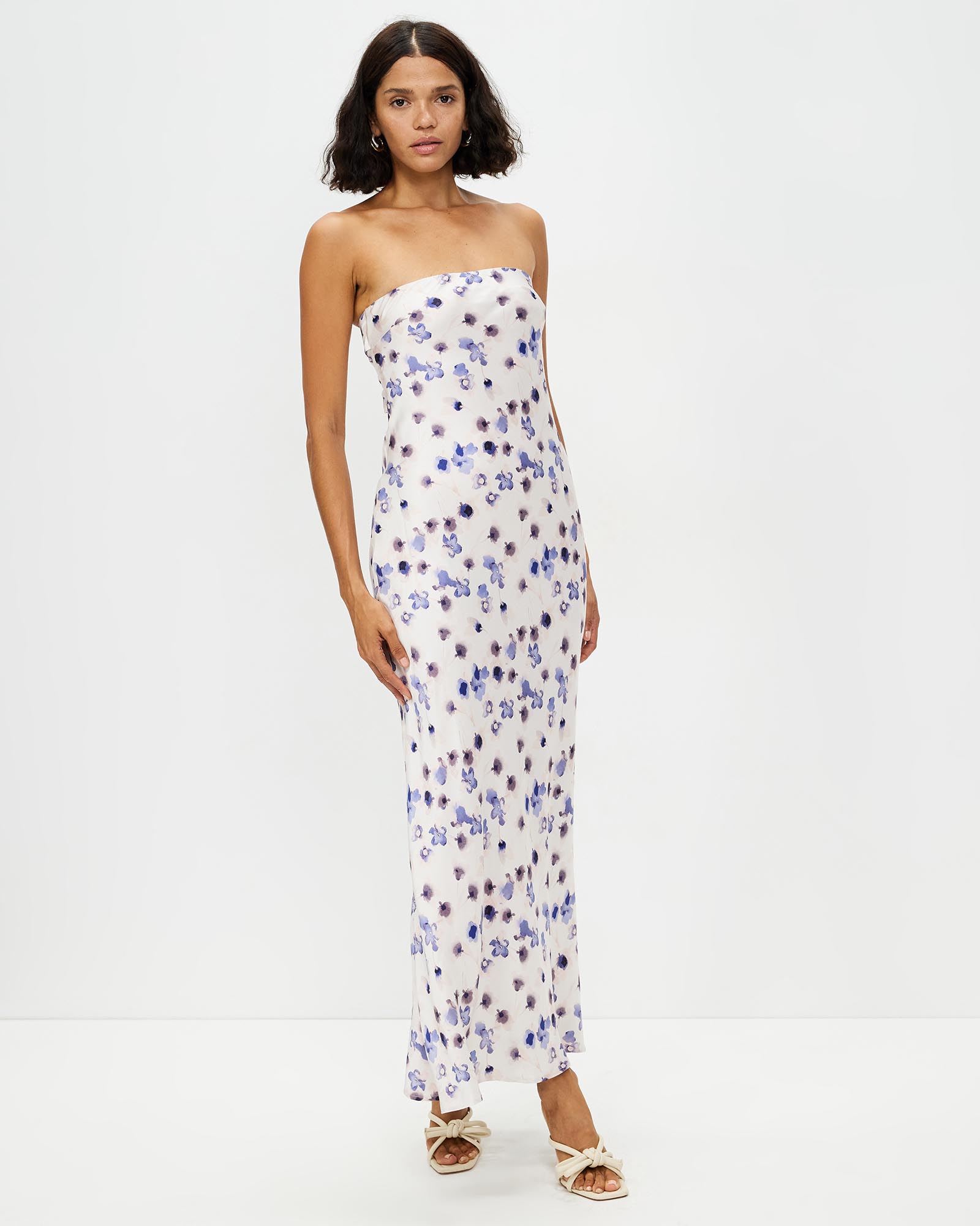 Blue Bell Bias Strapless Dress