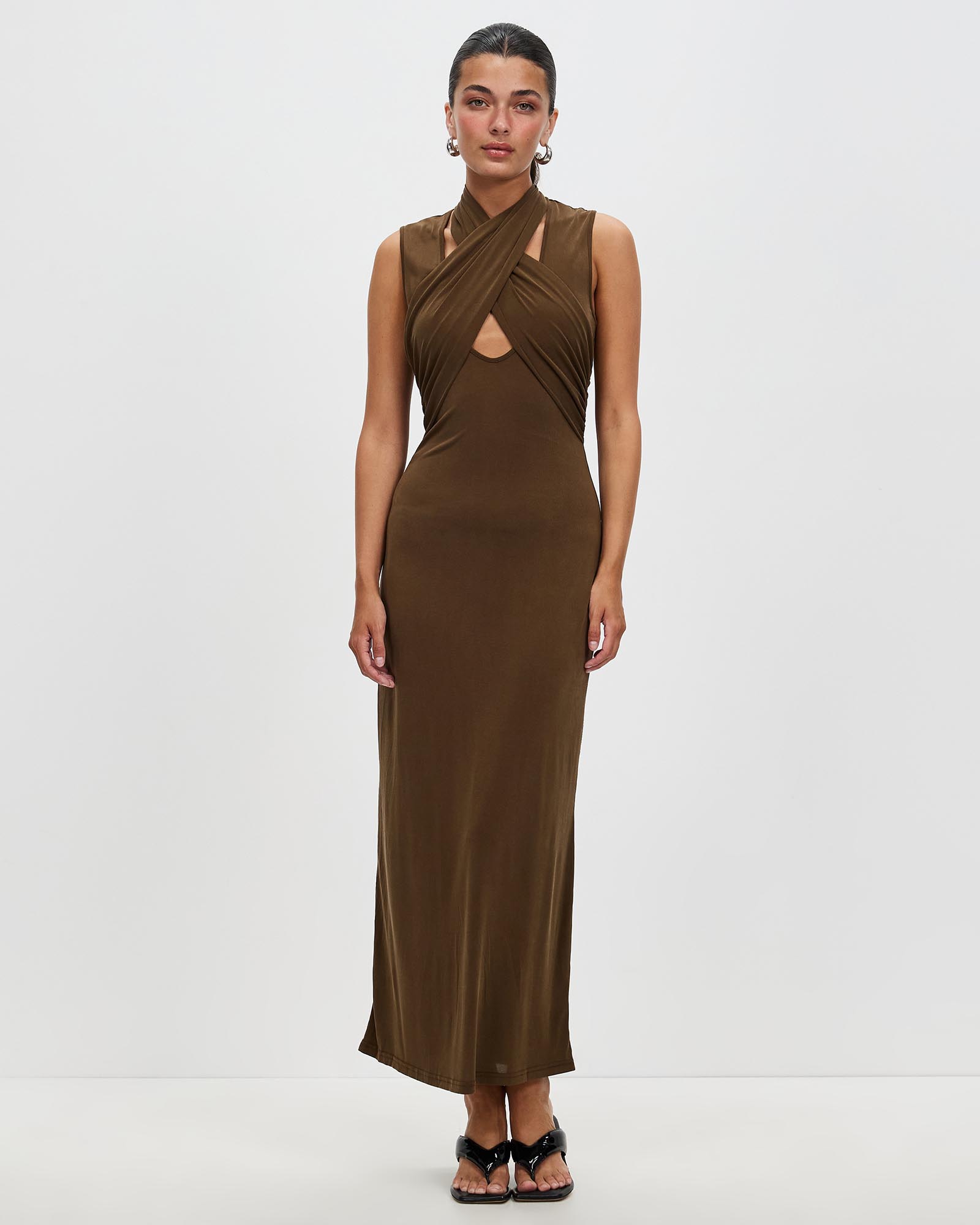 Wisteria Wrap Neck Tank Dress