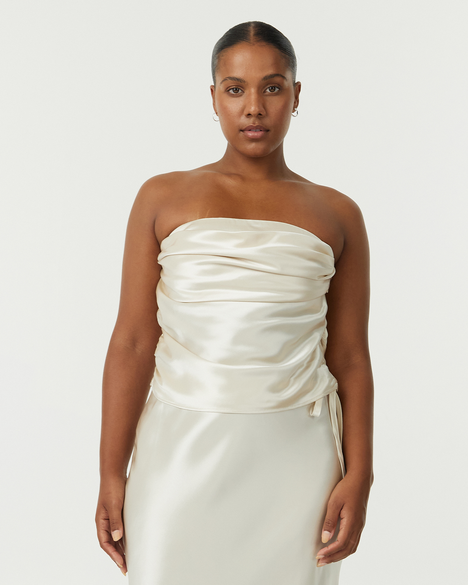 Satin Drape Bustier