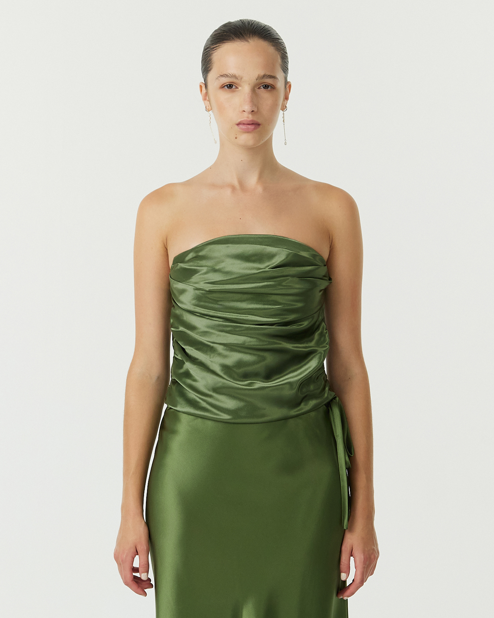 Satin Drape Bustier