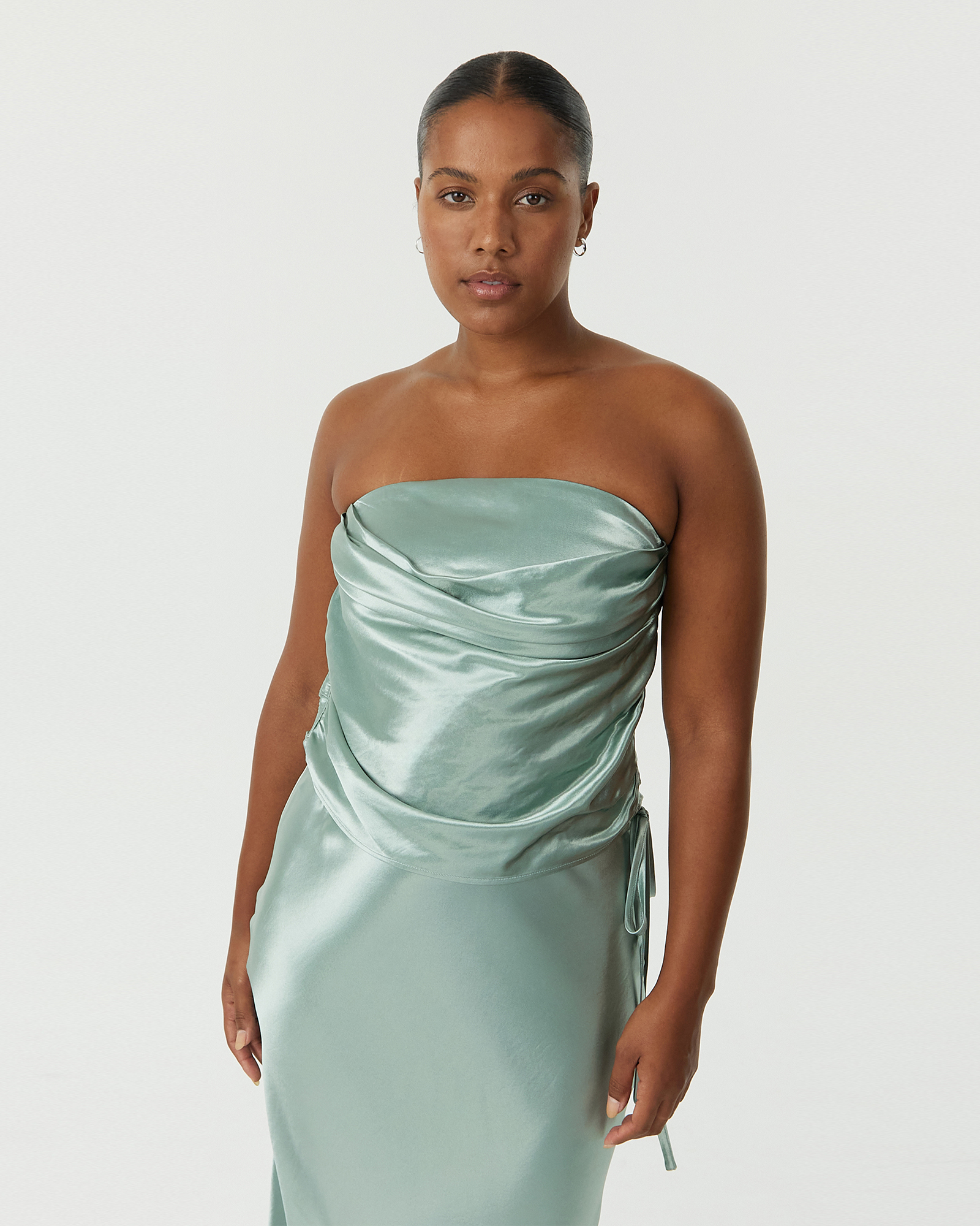 Satin Drape Bustier