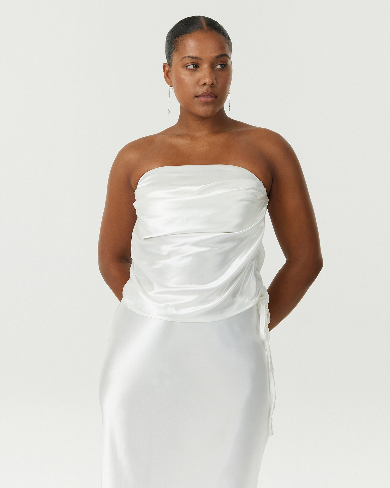 Satin Drape Bustier