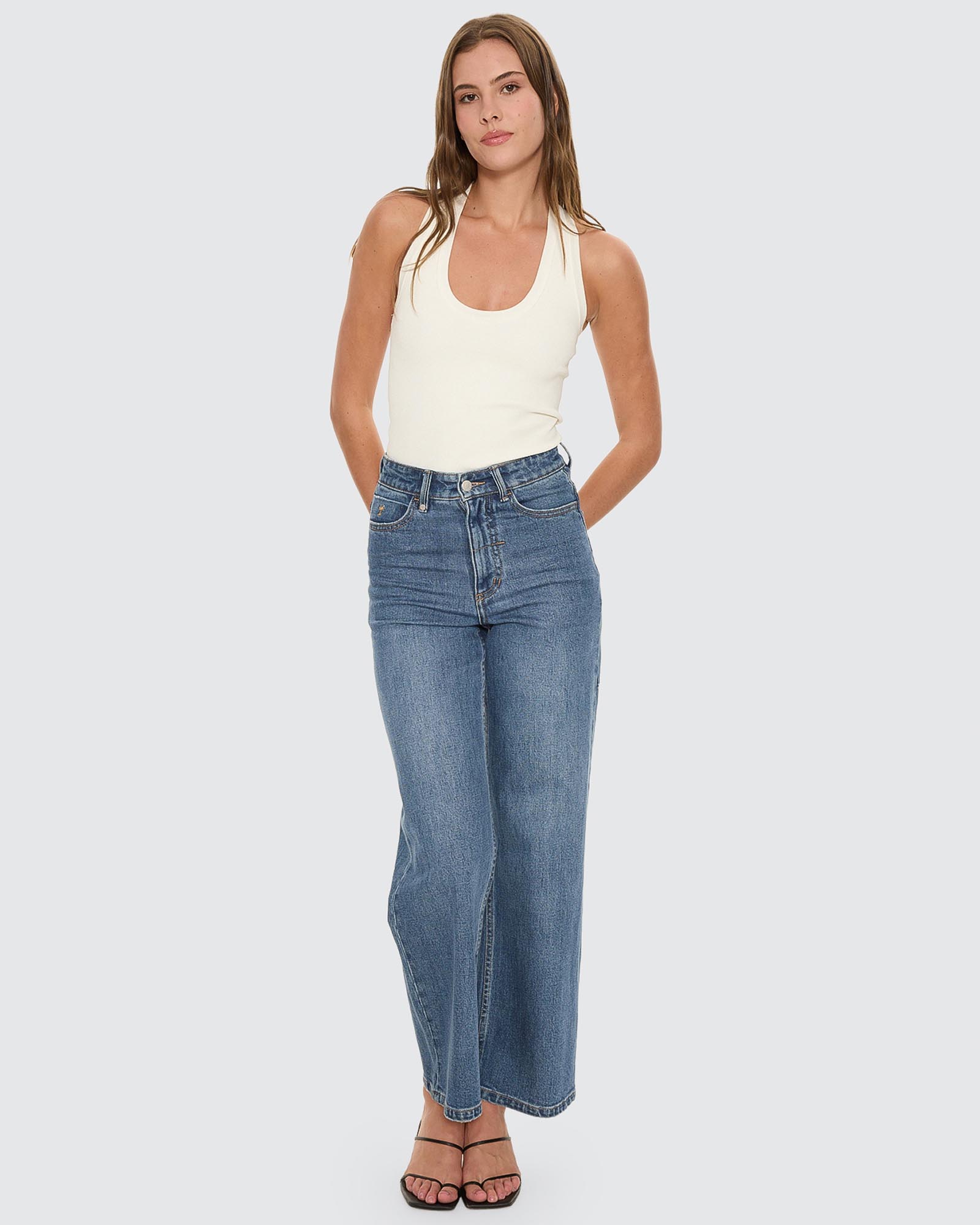 Holly High Rise Stretch Wide Jeans