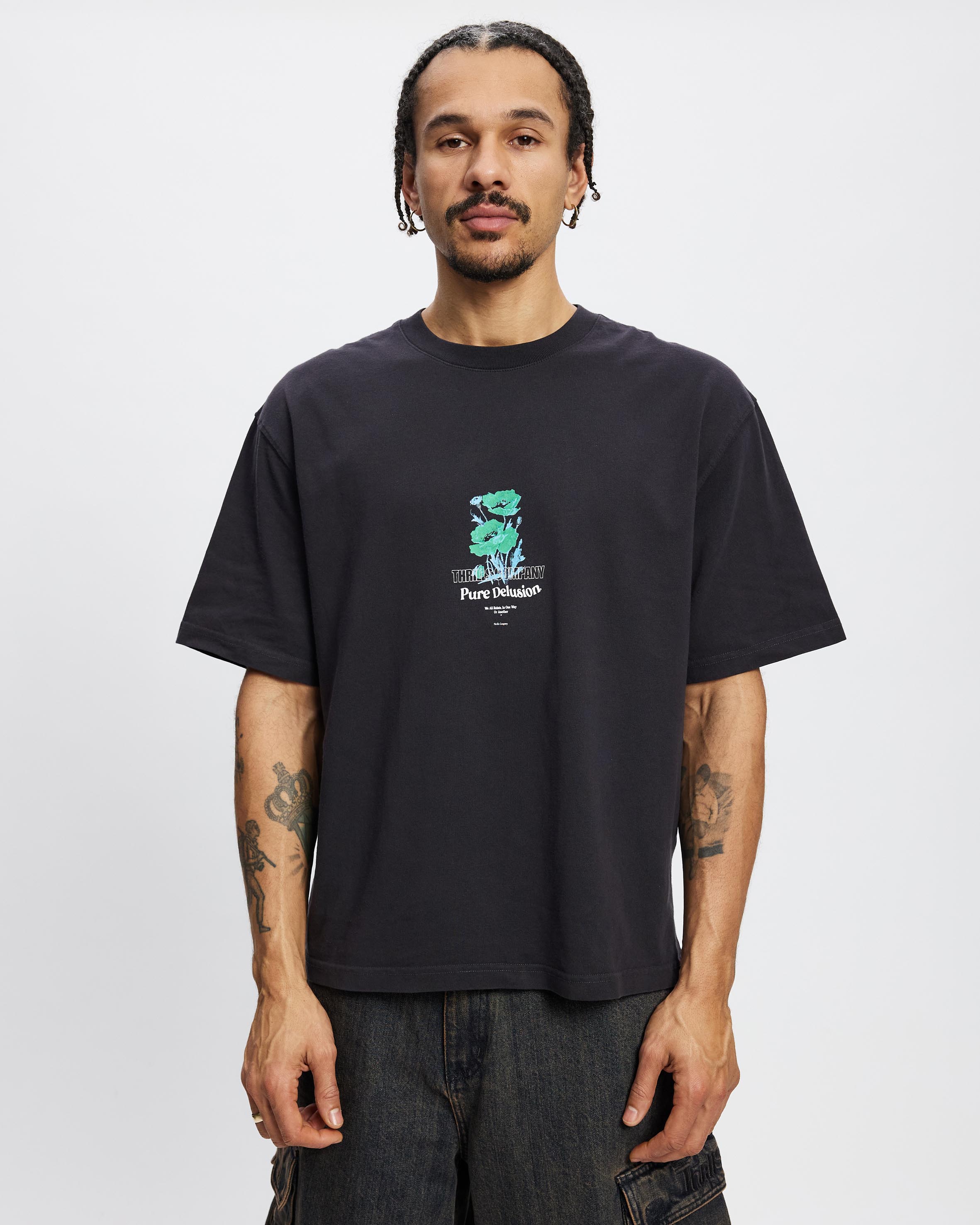 Pure Delusion Box Fit Oversized Short Tee