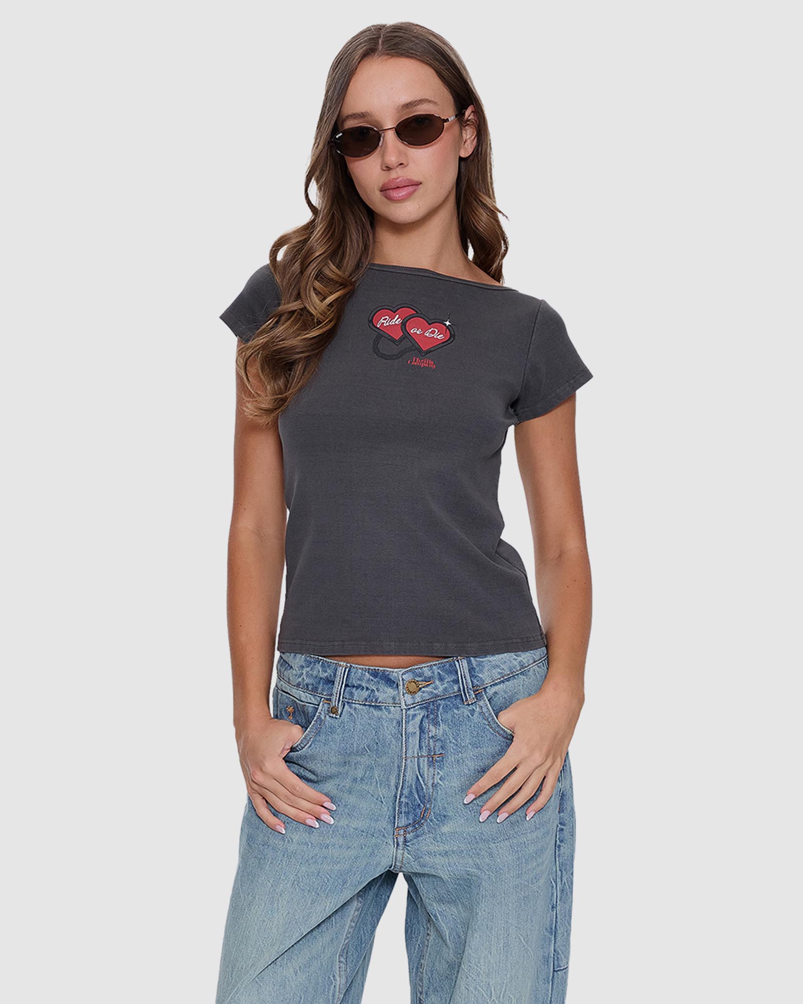Ride Or Die Boat Neck Tee
