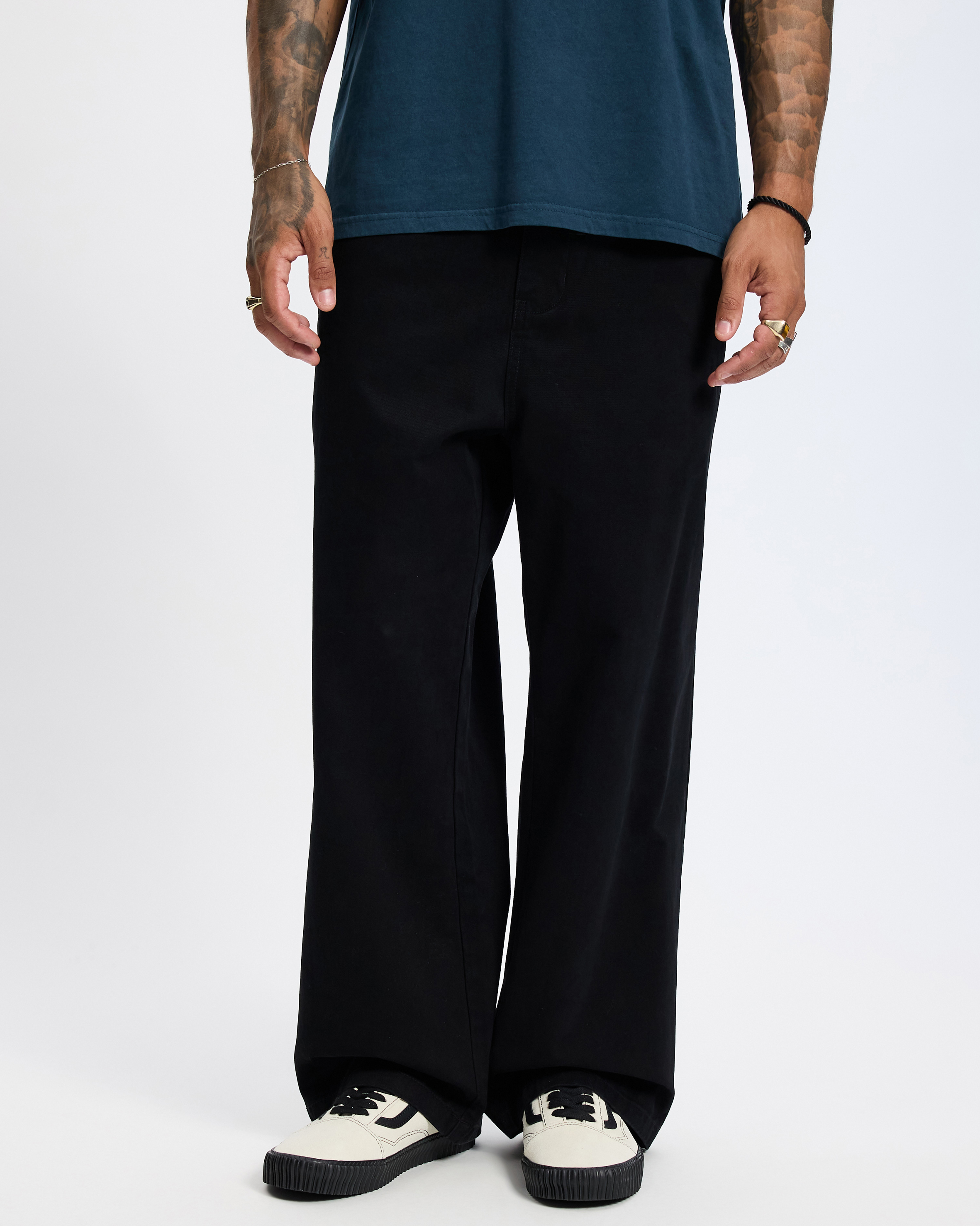 Stagger Big Slacker Cropped Pants