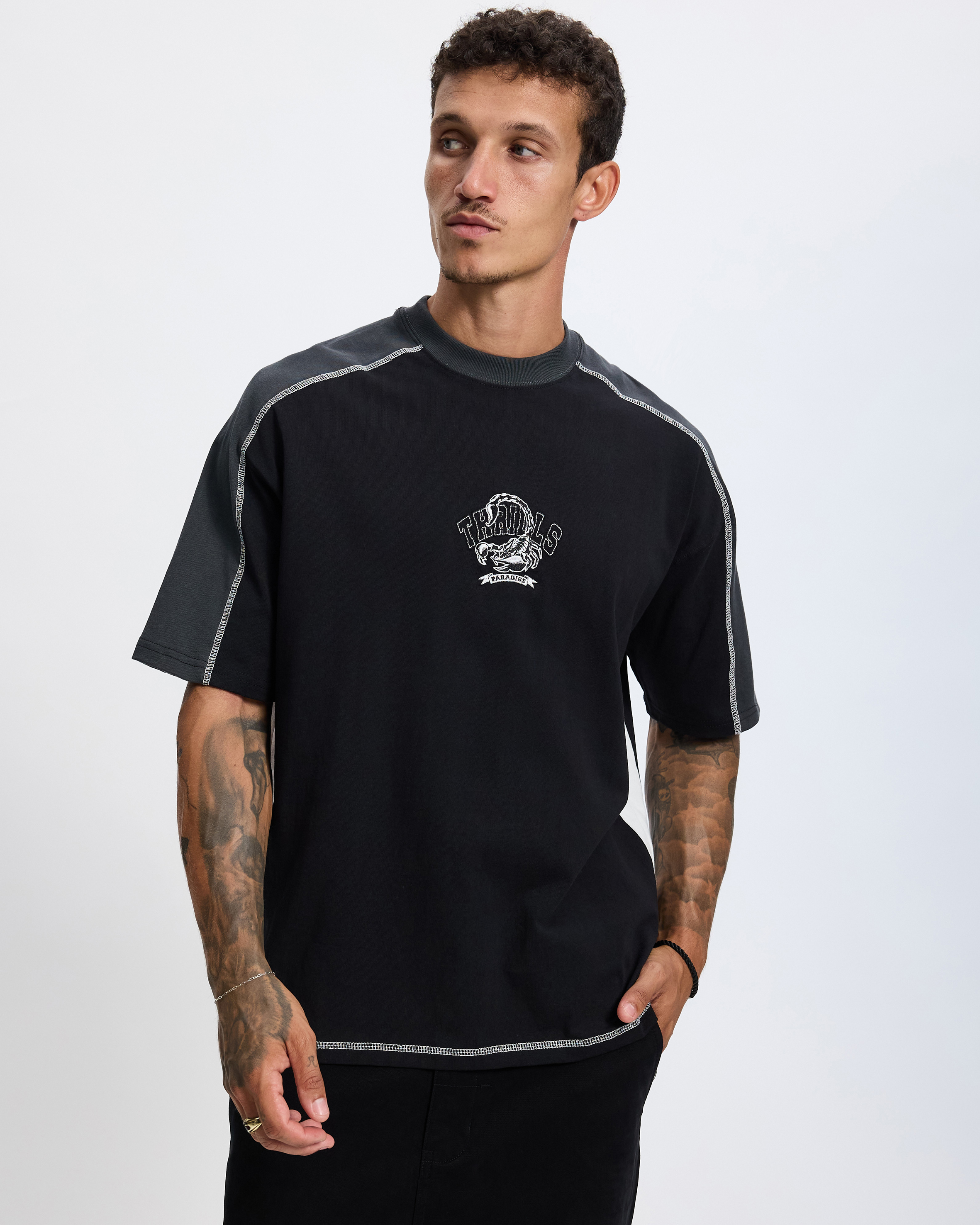 Sting Of Defeat Panel Box Fit Oversize Tee