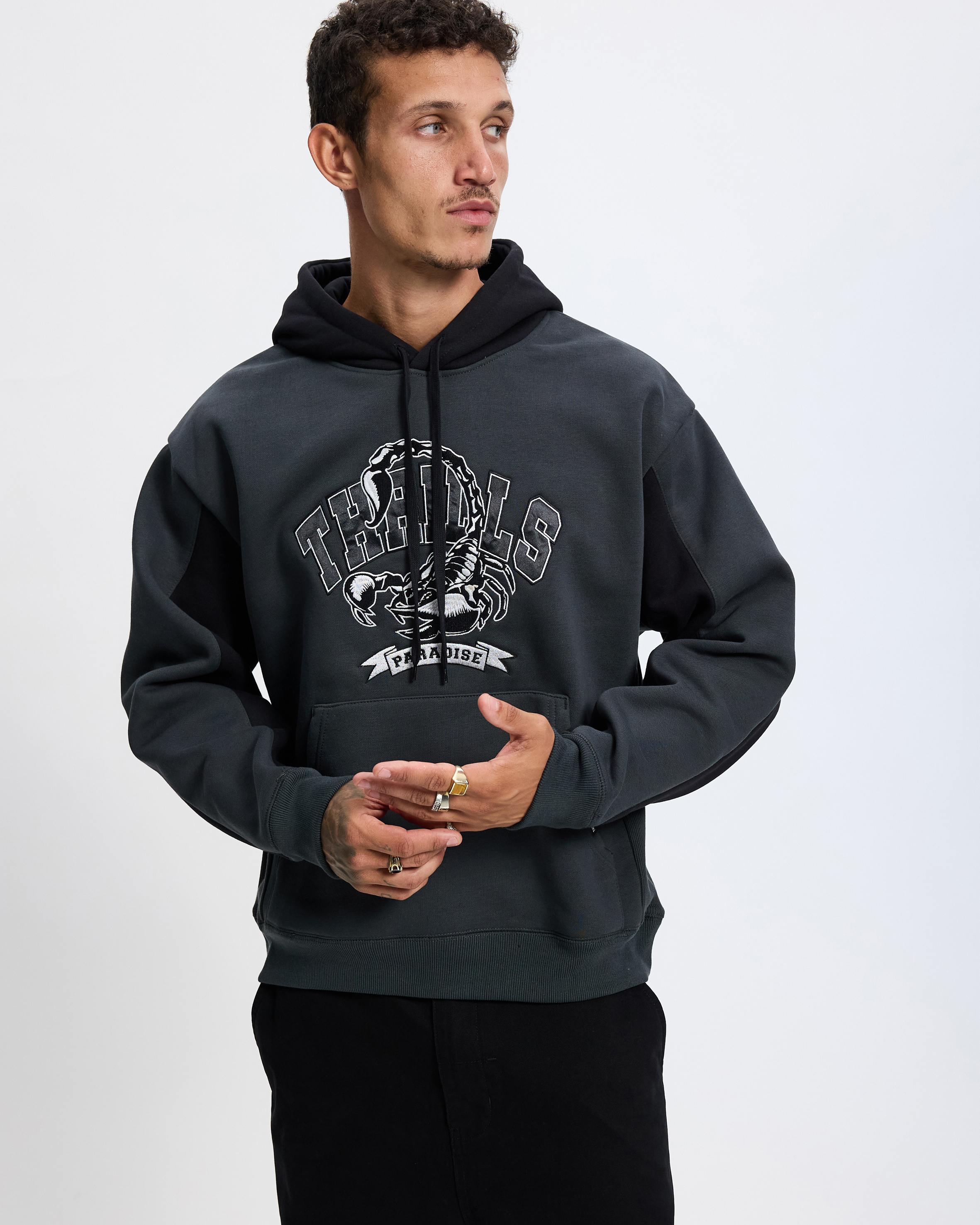 Sting Of Defeat Slouch Pull On Cropped Hood