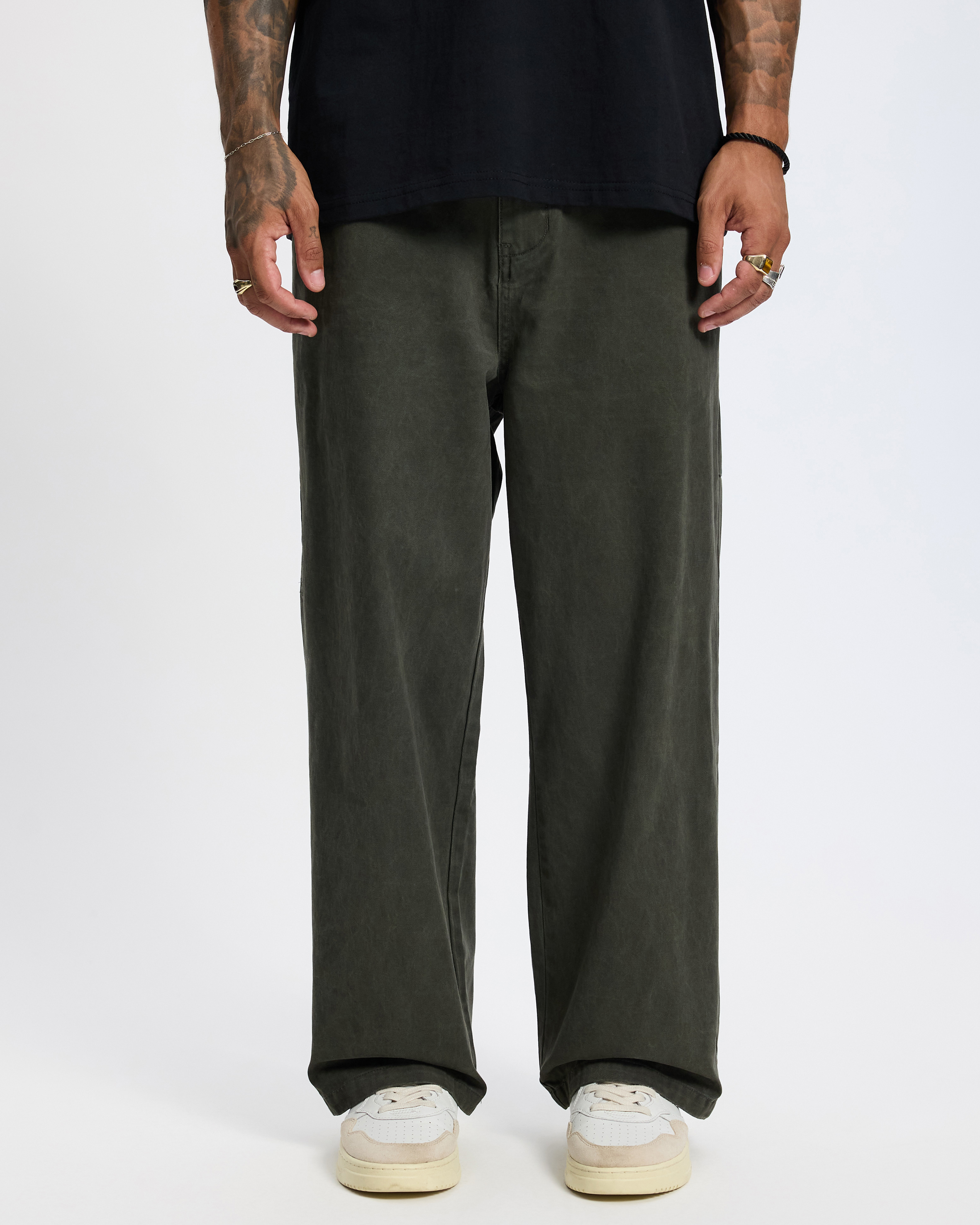 Stagger Big Slacker Cropped Pants