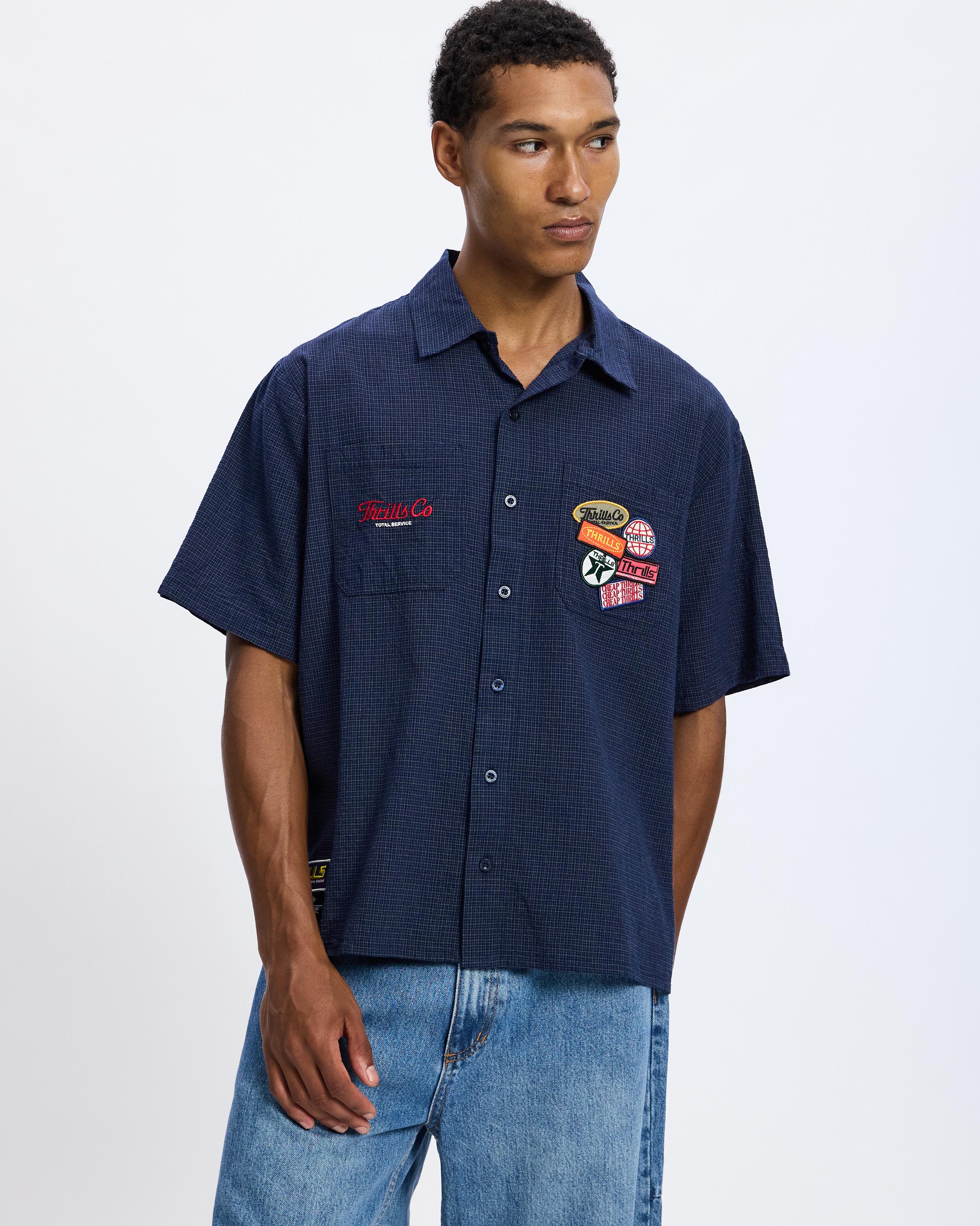 Total Service Cropped Short Sleeve Work Shirt