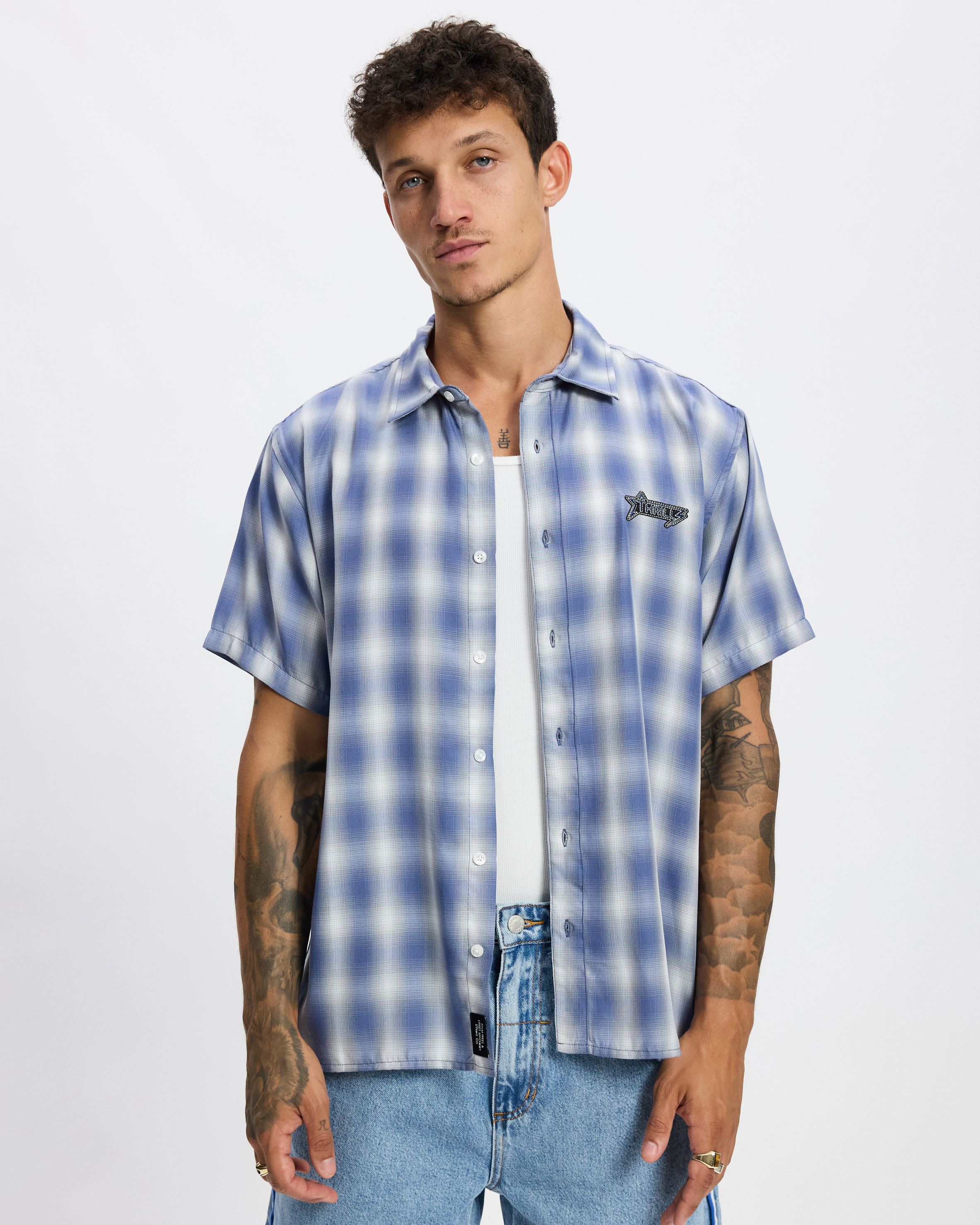 Heavy Static Short Sleeve Cropped Shirt
