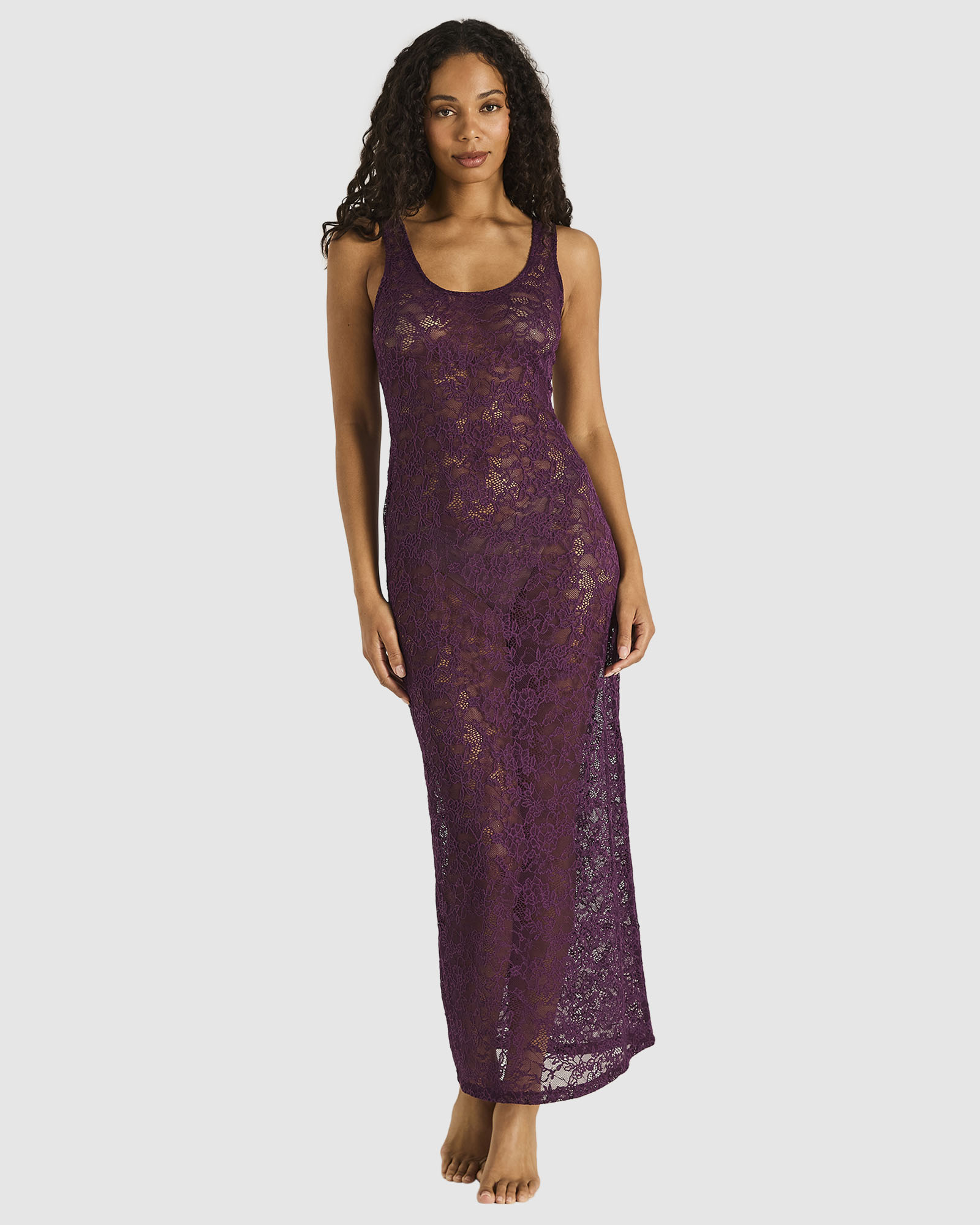 Aubergine Celestia Midi Dress