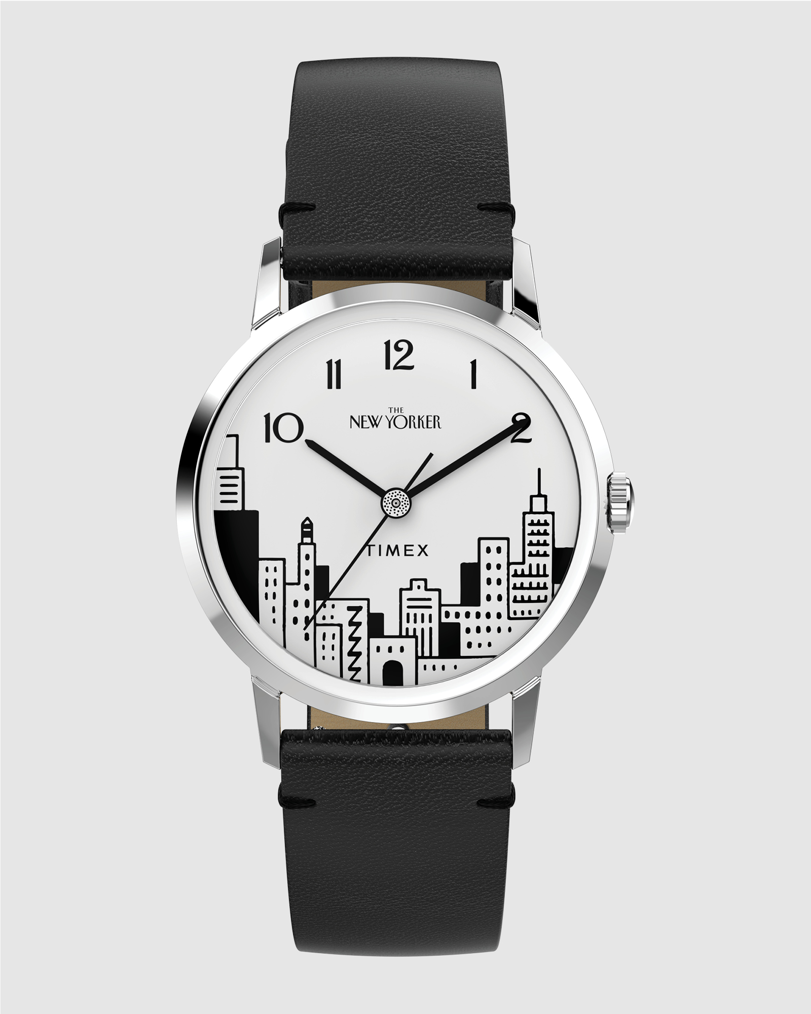 Timex x The New Yorker Marlin® Hand Wind 34mm Leather Strap Watch