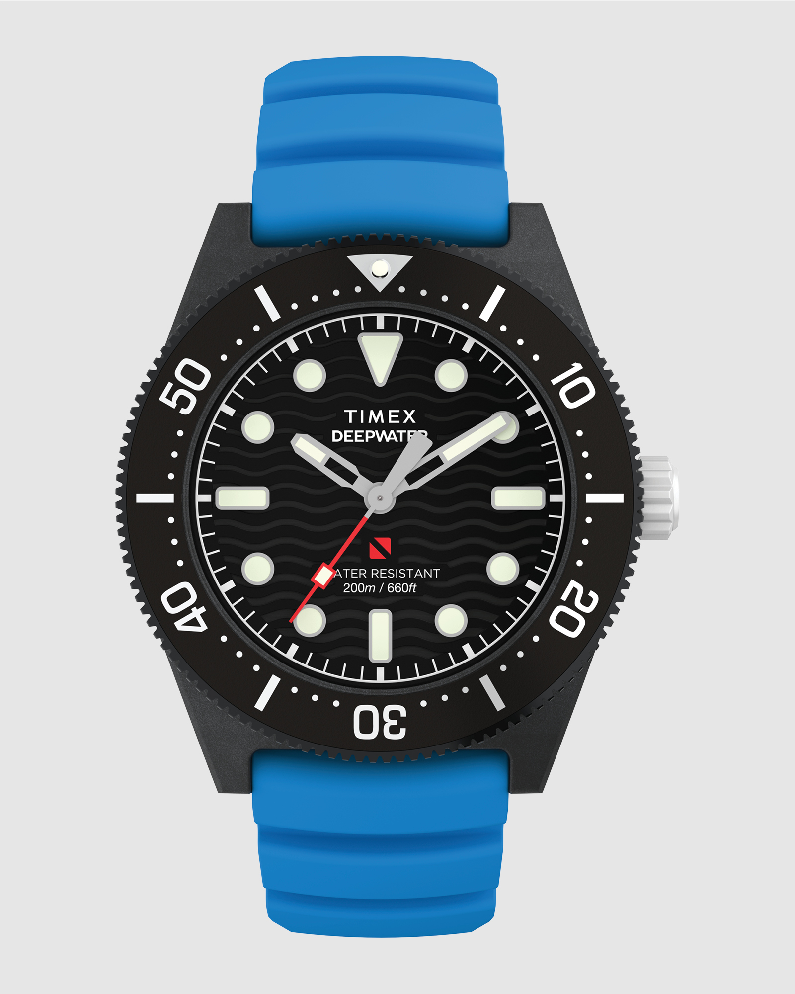 Deepwater Reef 200 43mm Synthetic Rubber Strap Watch