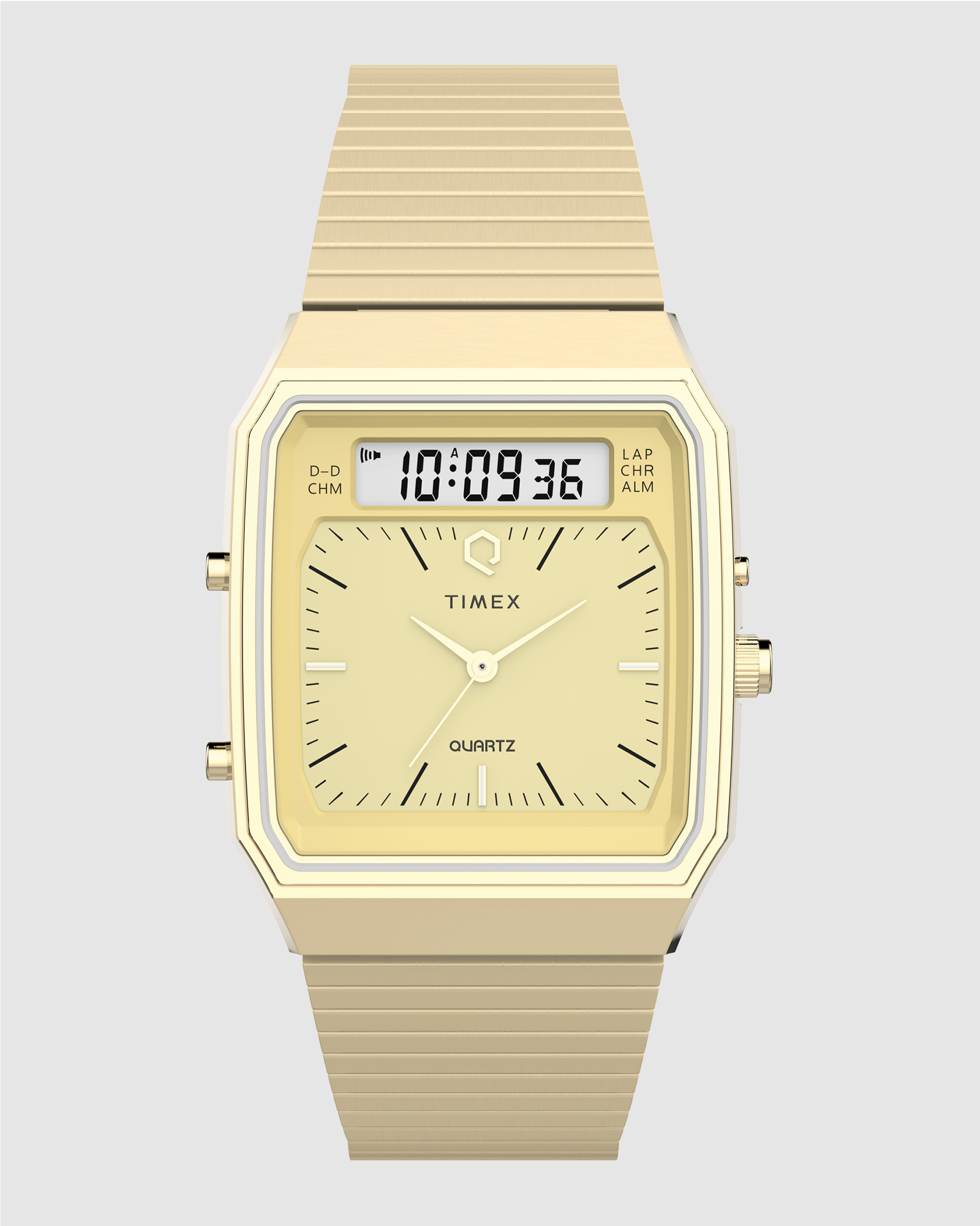 Q Timex® 1982 Ana-Digi Reissue 33mm Stainless Steel Bracelet Watch