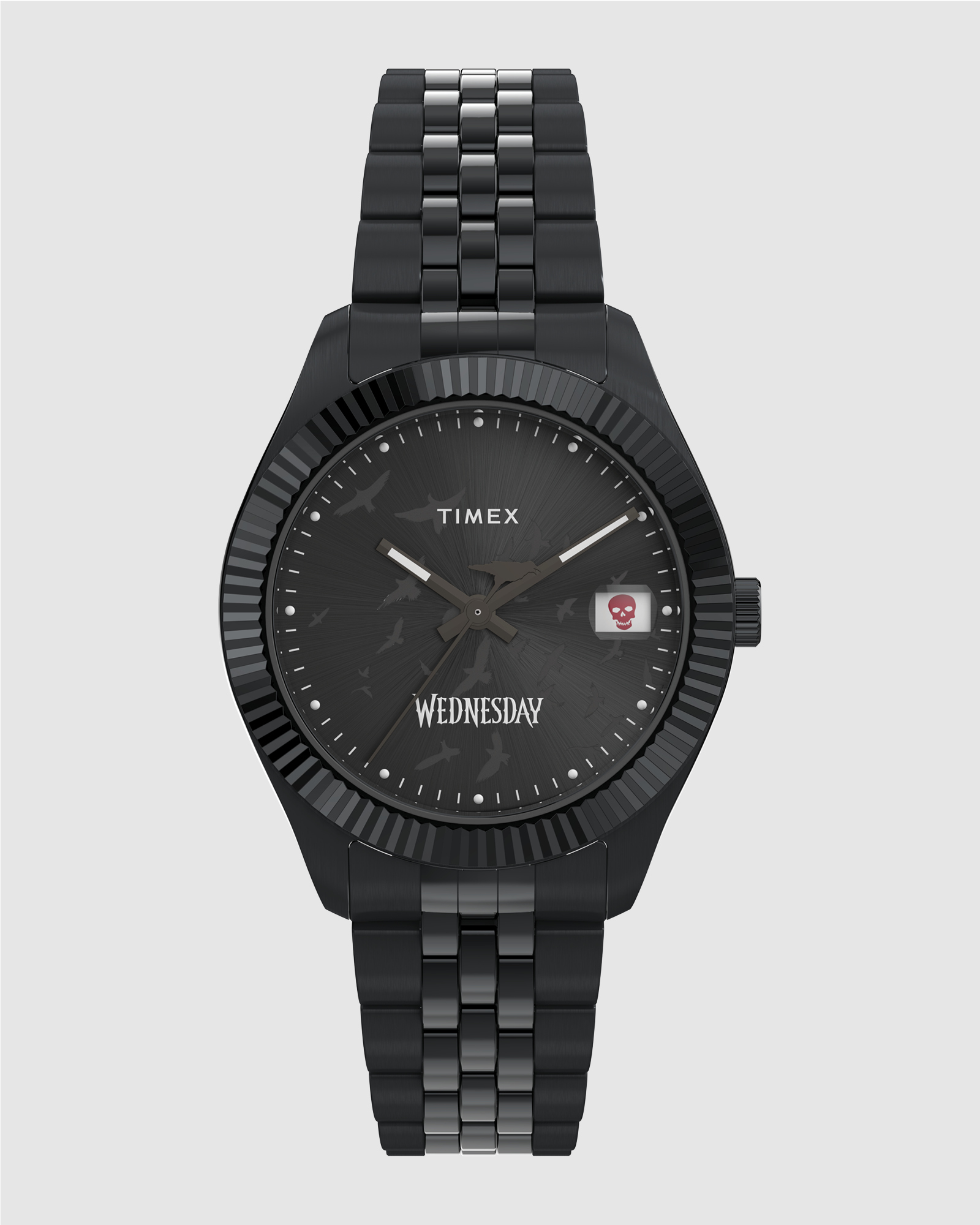 Timex x Wednesday Timex Legacy 36mm Stainless Steel Bracelet Watch