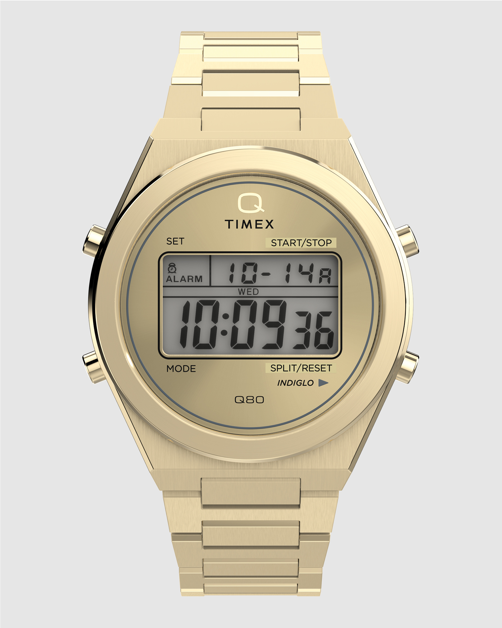 Q Timex® Q80 Continental 39mm Stainless Steel Bracelet Watch
