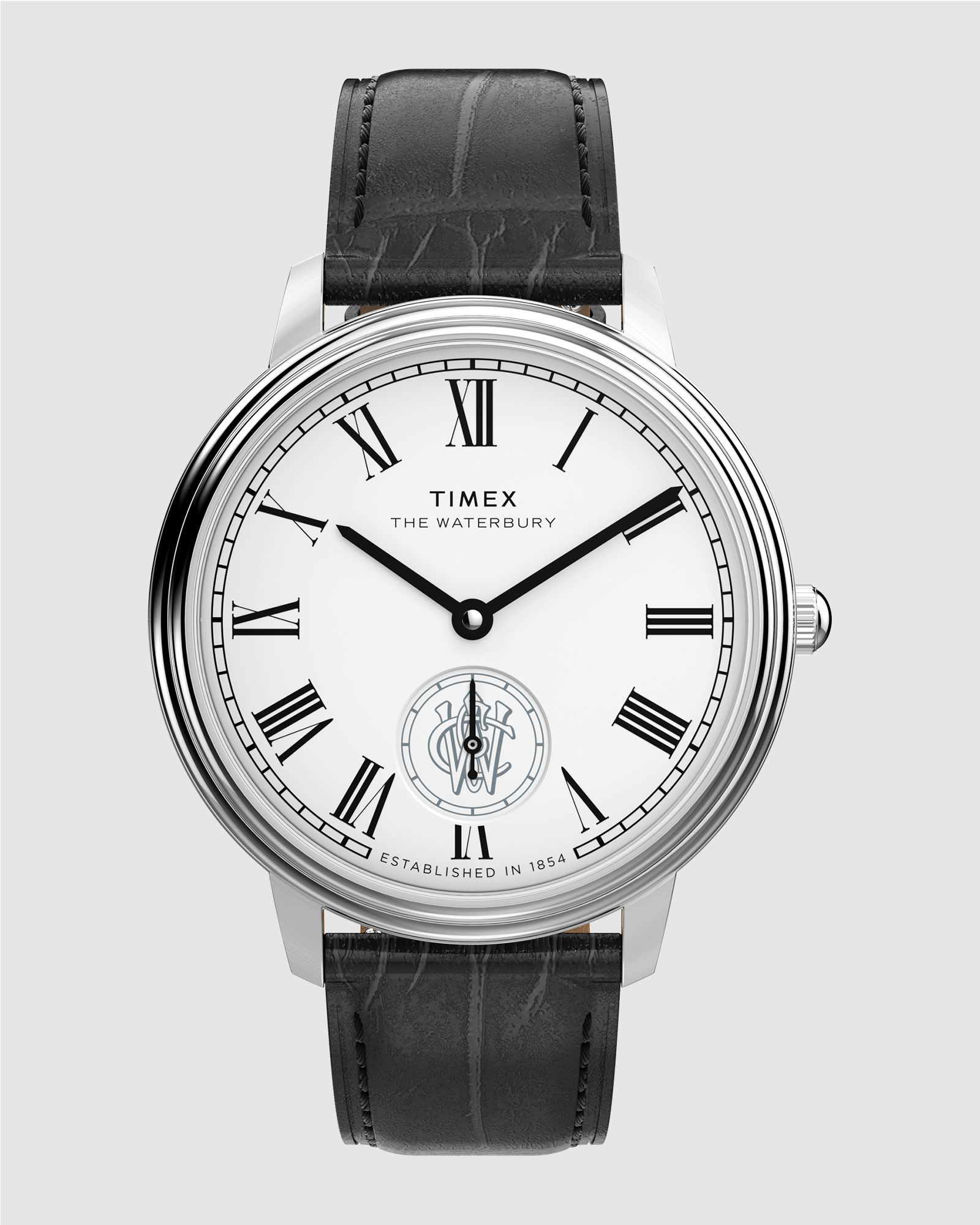 Waterbury Metropolitan Sub-Second 39mm Leather Strap Watch