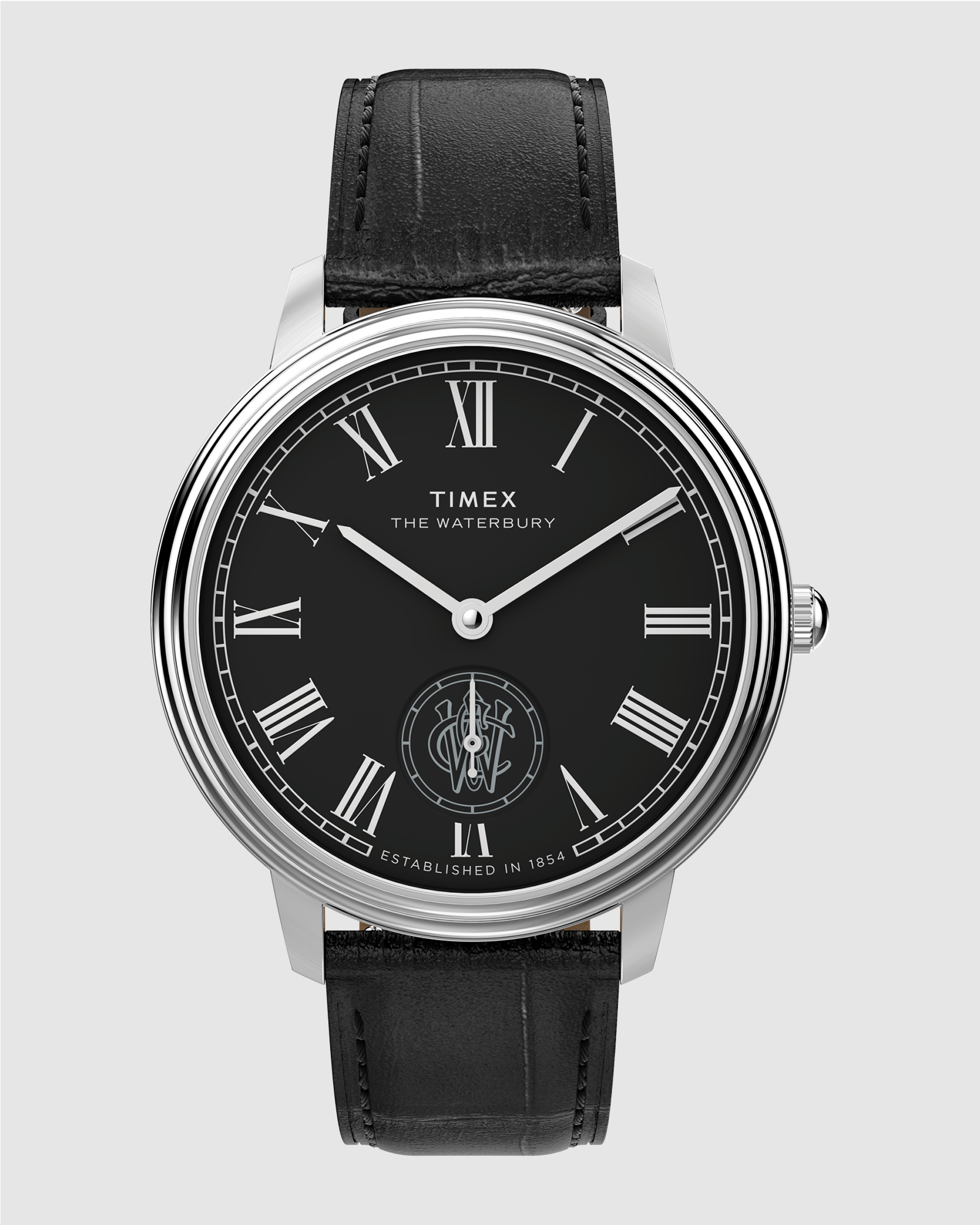 Waterbury Metropolitan Sub-Second 39mm Leather Strap Watch