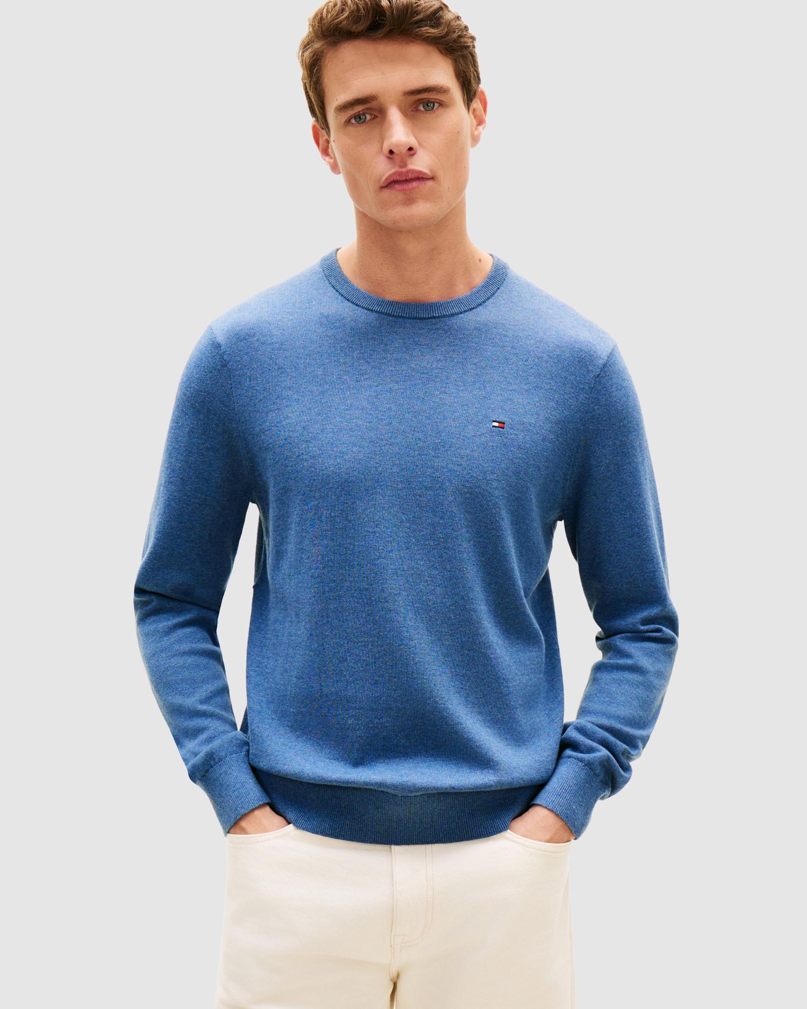 Flag Embroidery Crew Neck Jumper