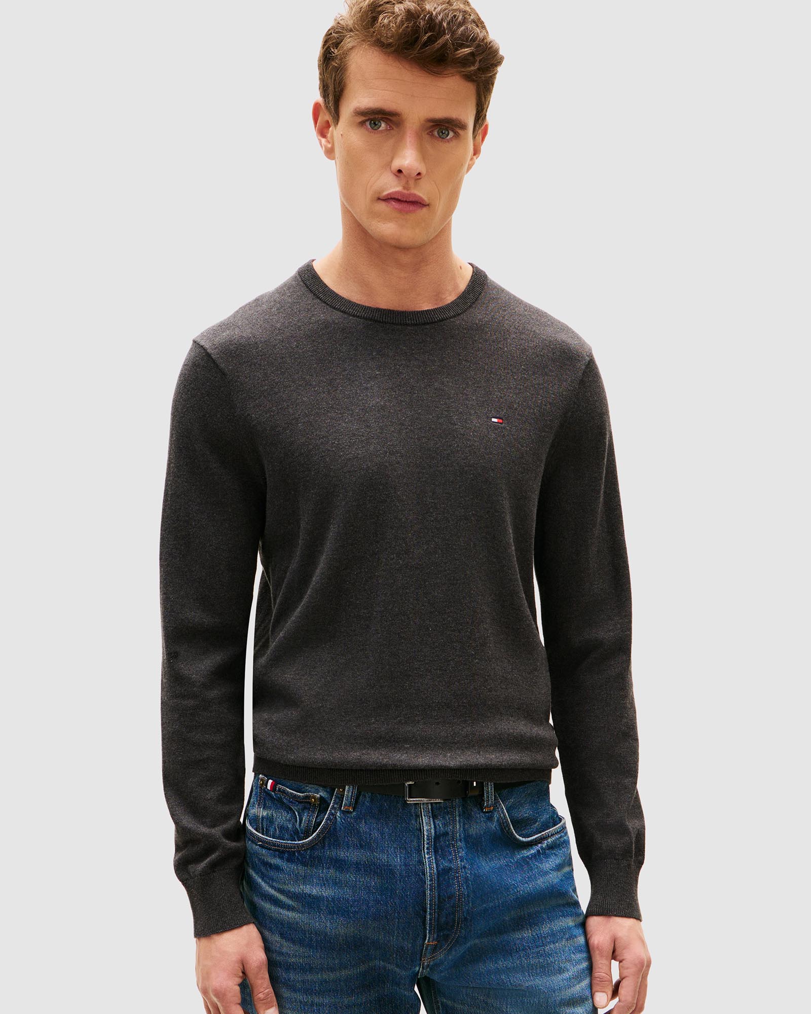 Flag Embroidery Crew Neck Jumper
