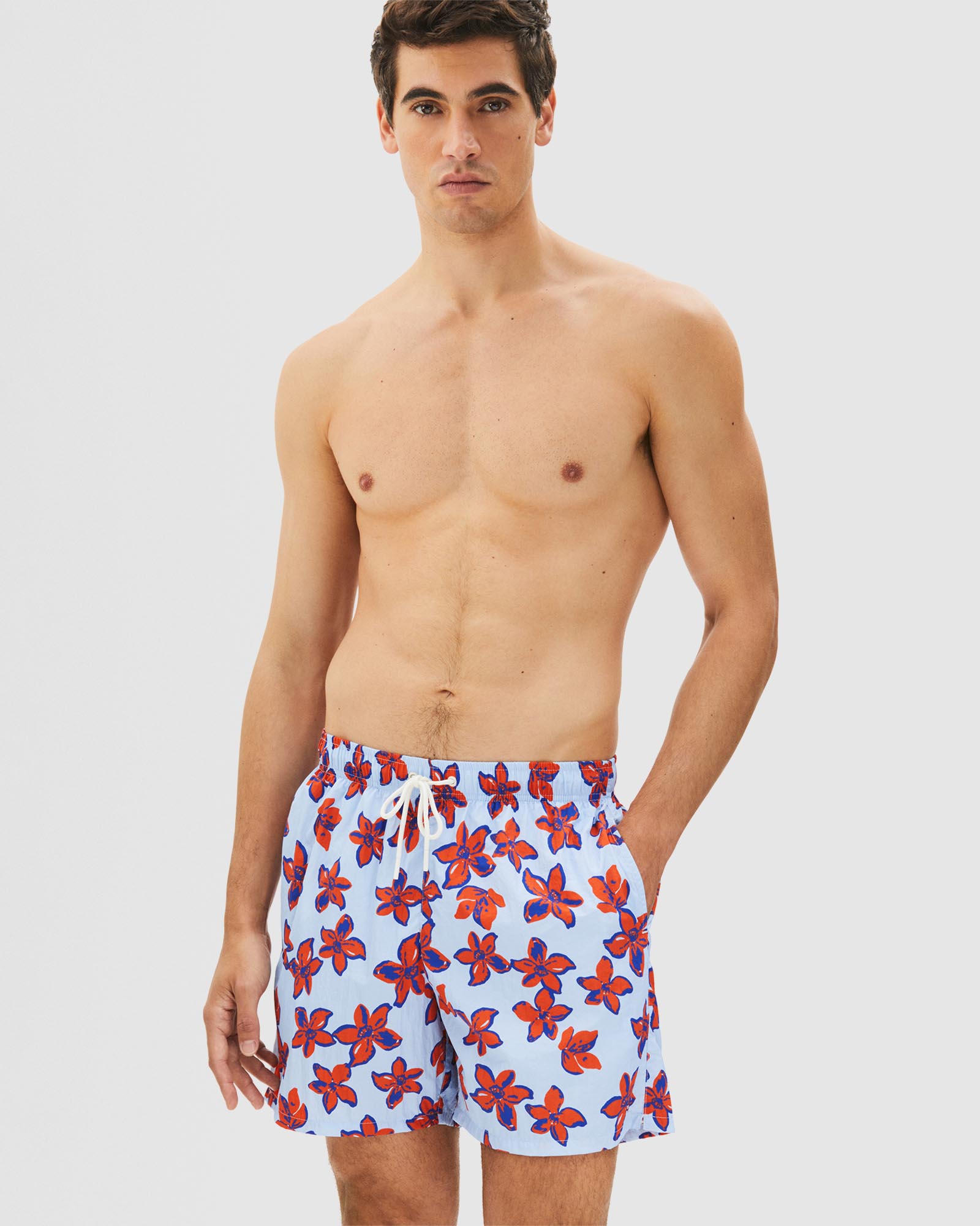 Print Mid-Length Swim Shorts