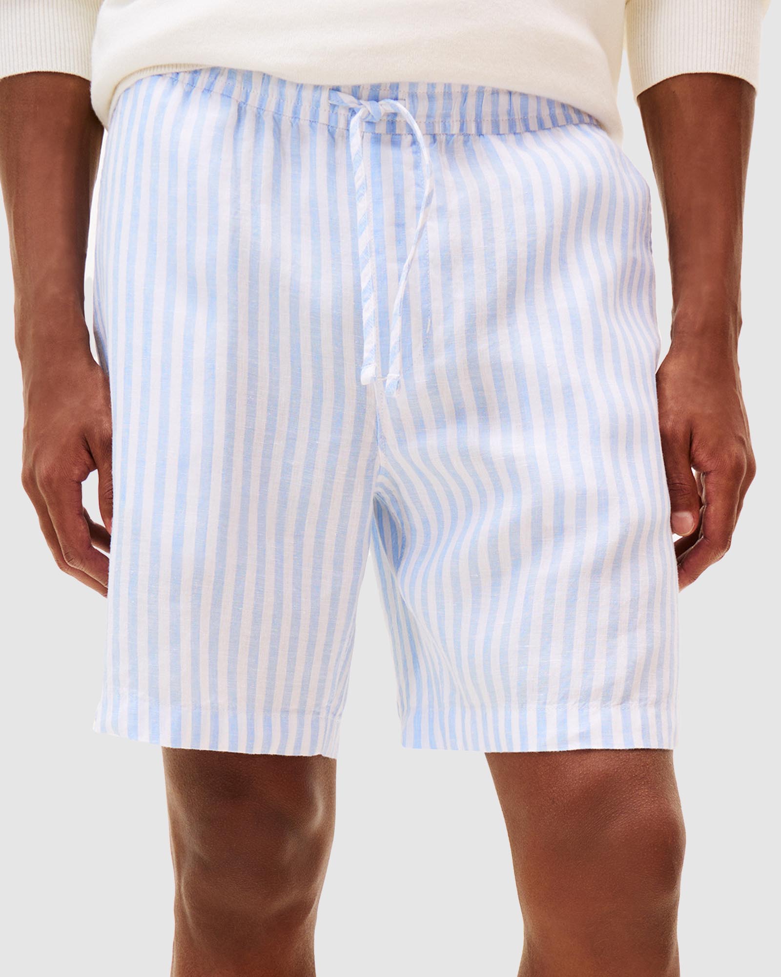 Mercer 7 Inch Linen Stripe Shorts