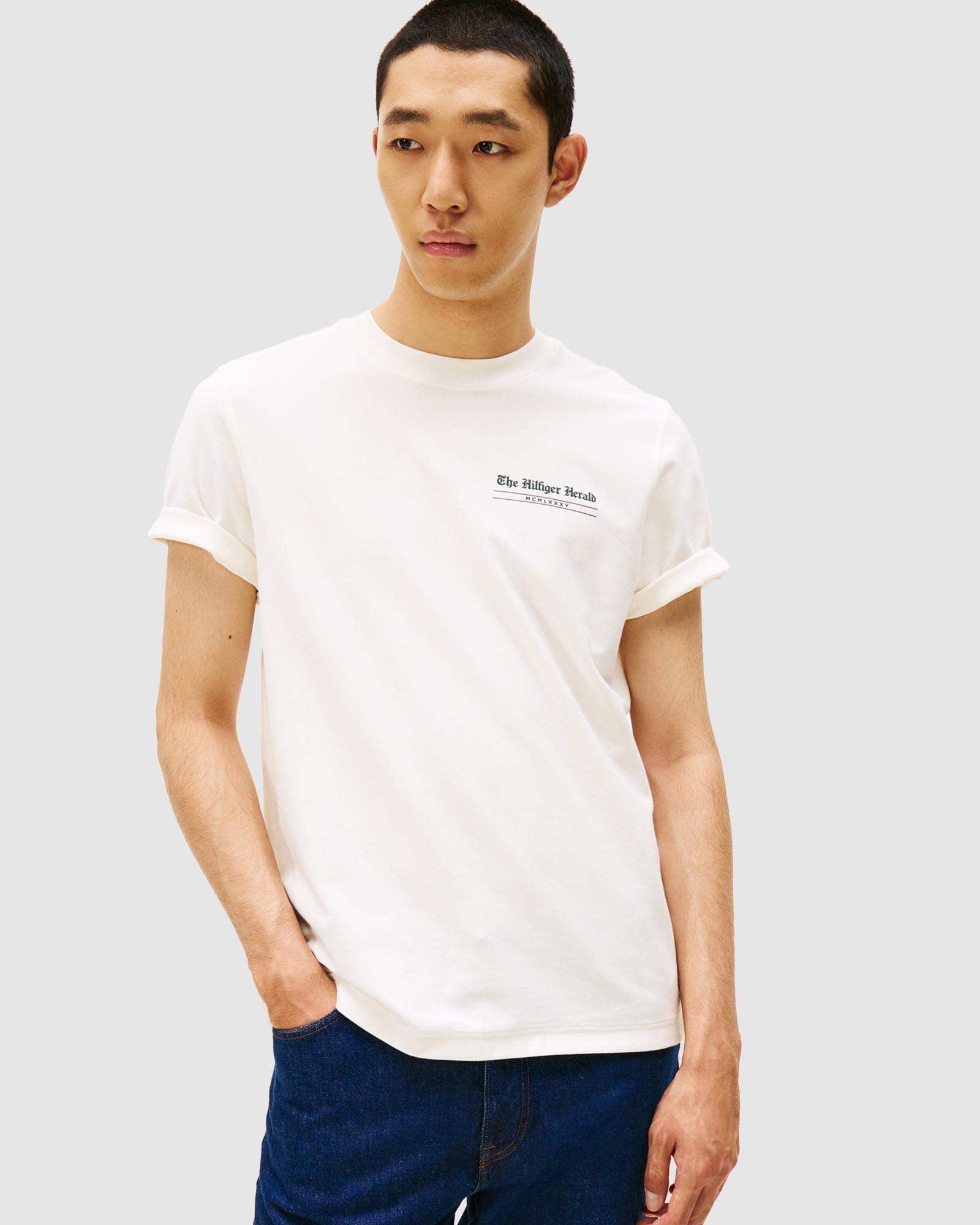 Back Logo Jersey Crew Neck T-Shirt