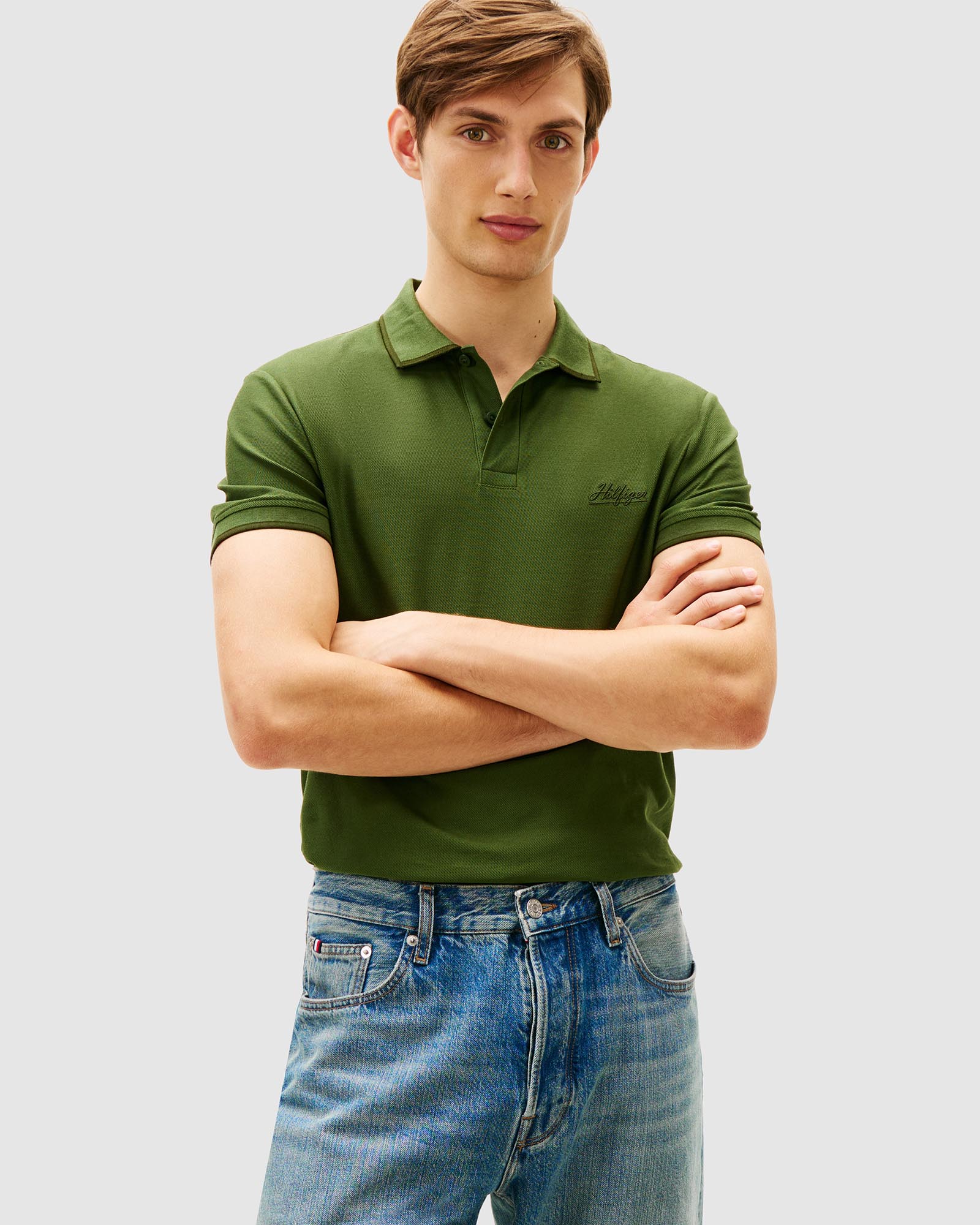 Embroidered Twill Polo