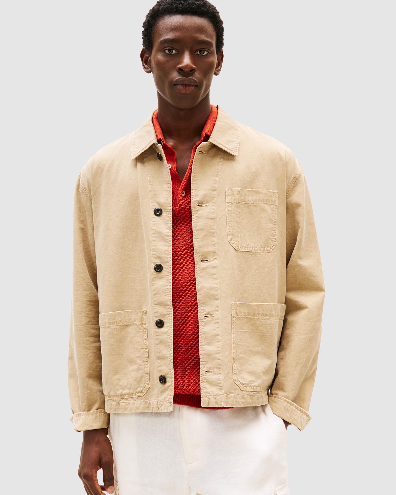 Utility Jacket With Linen