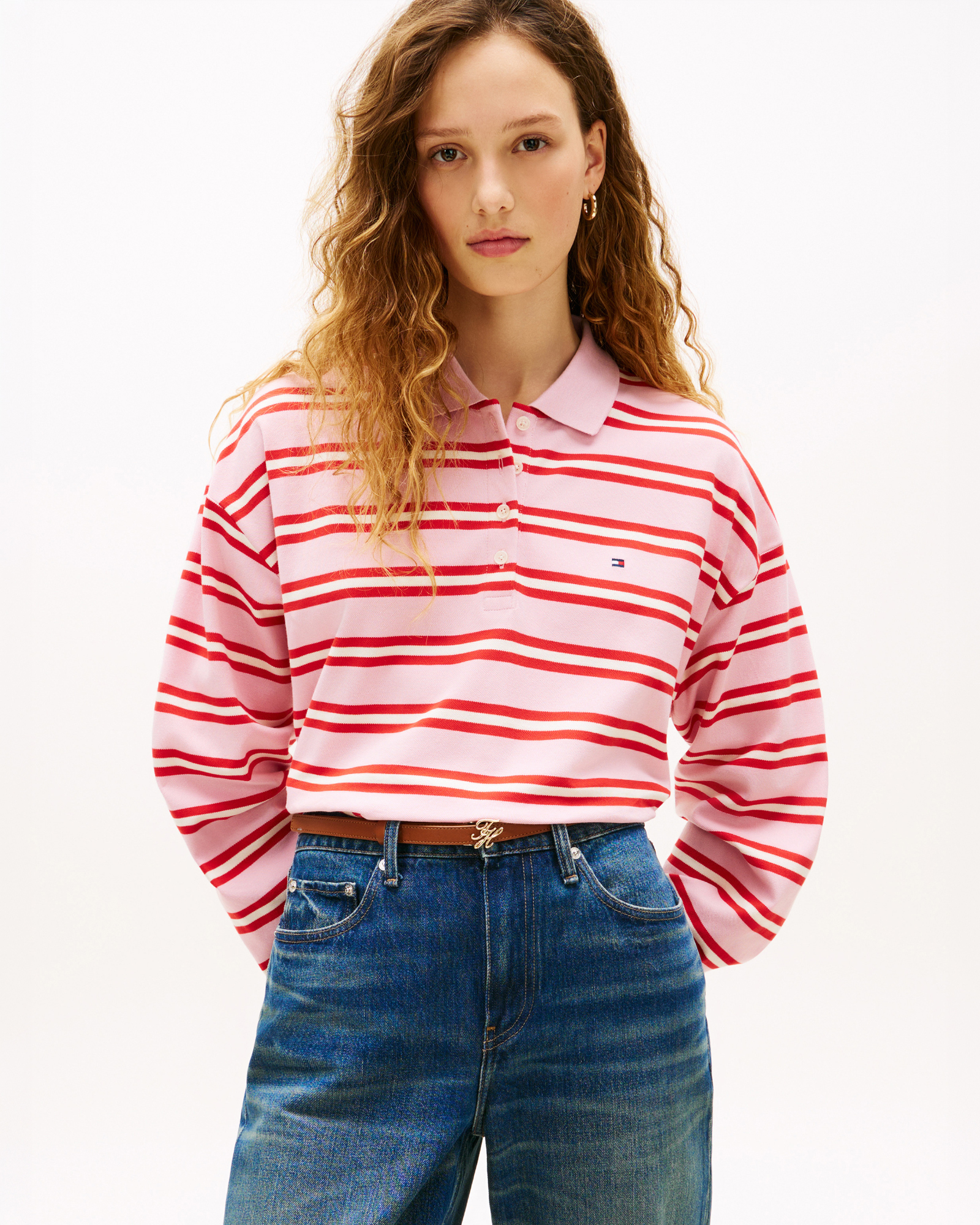 1985 Relaxed Fit Stripe LS Polo Shirt