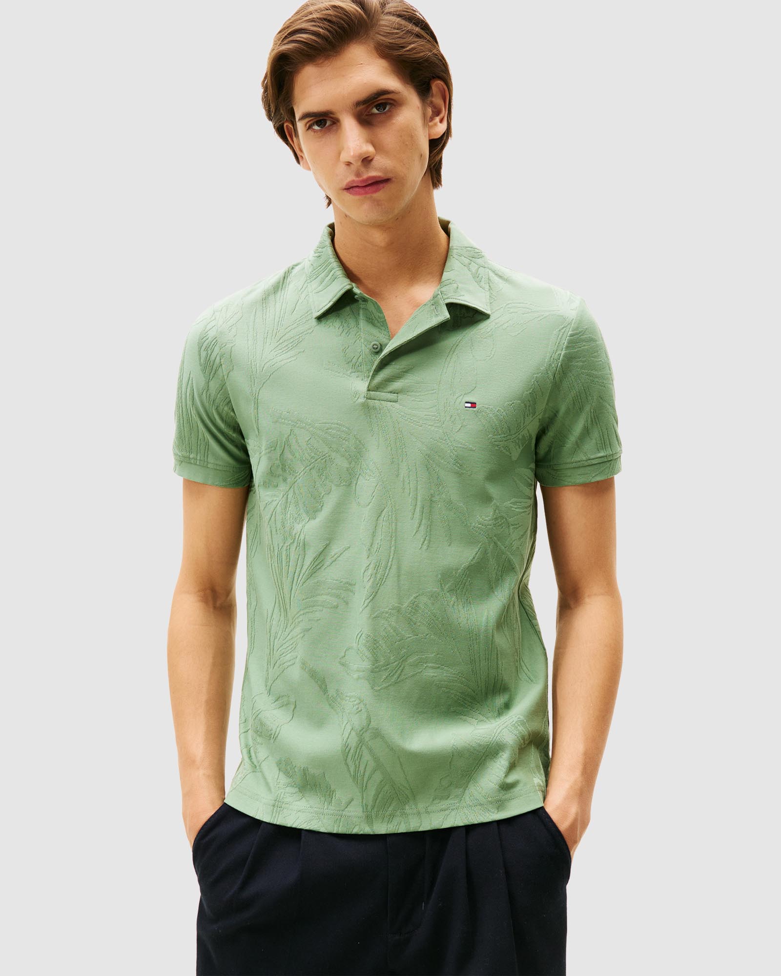 Floral Jacquard Polo
