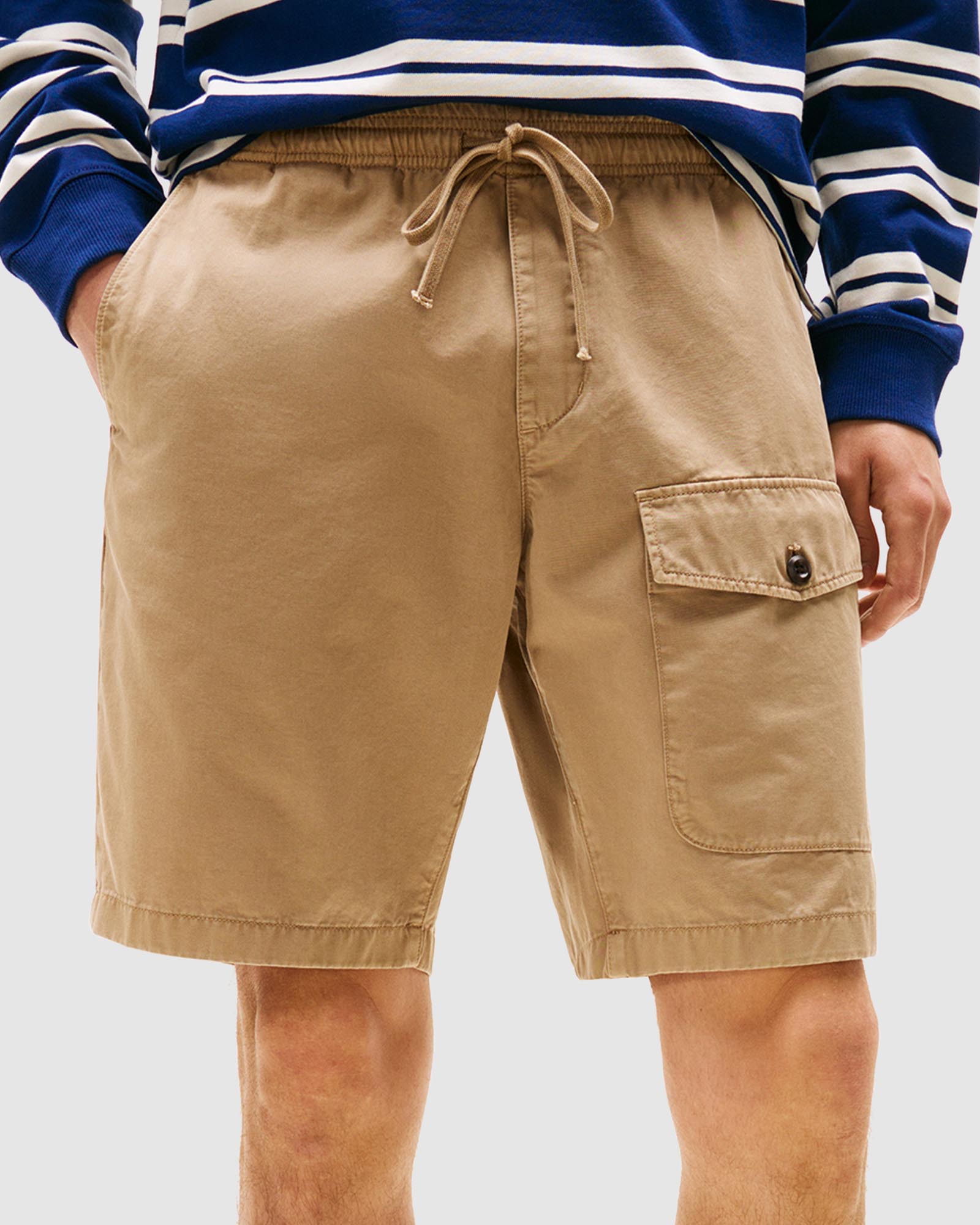 Washed Twill Relaxed Cargo Shorts