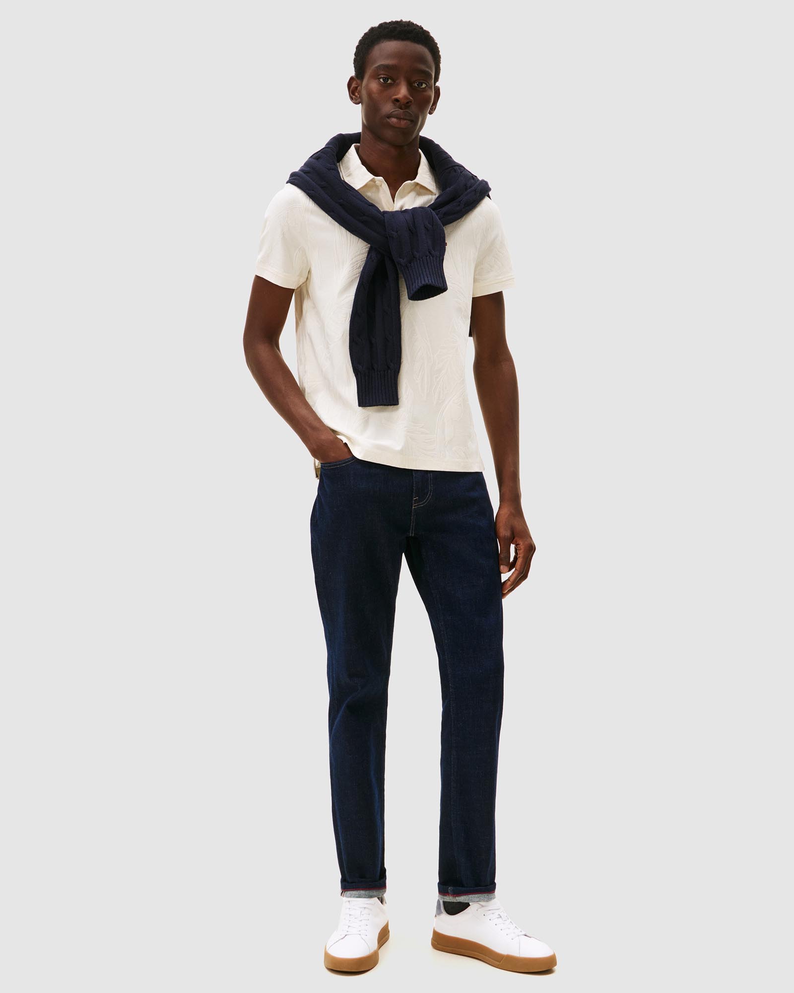 Floral Jacquard Polo