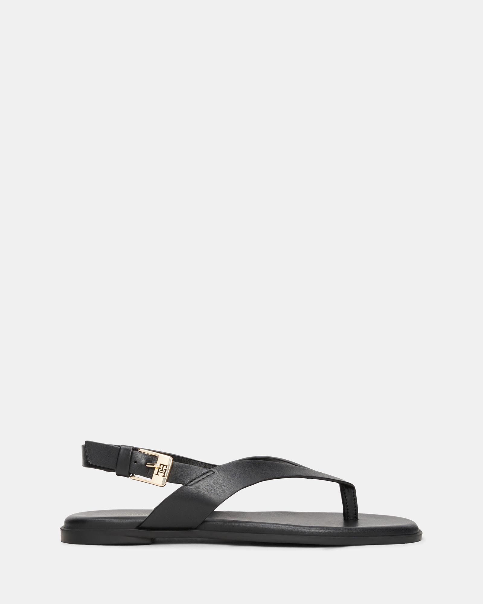 Leather Color-Blocked Square Toe Sandals - Women's