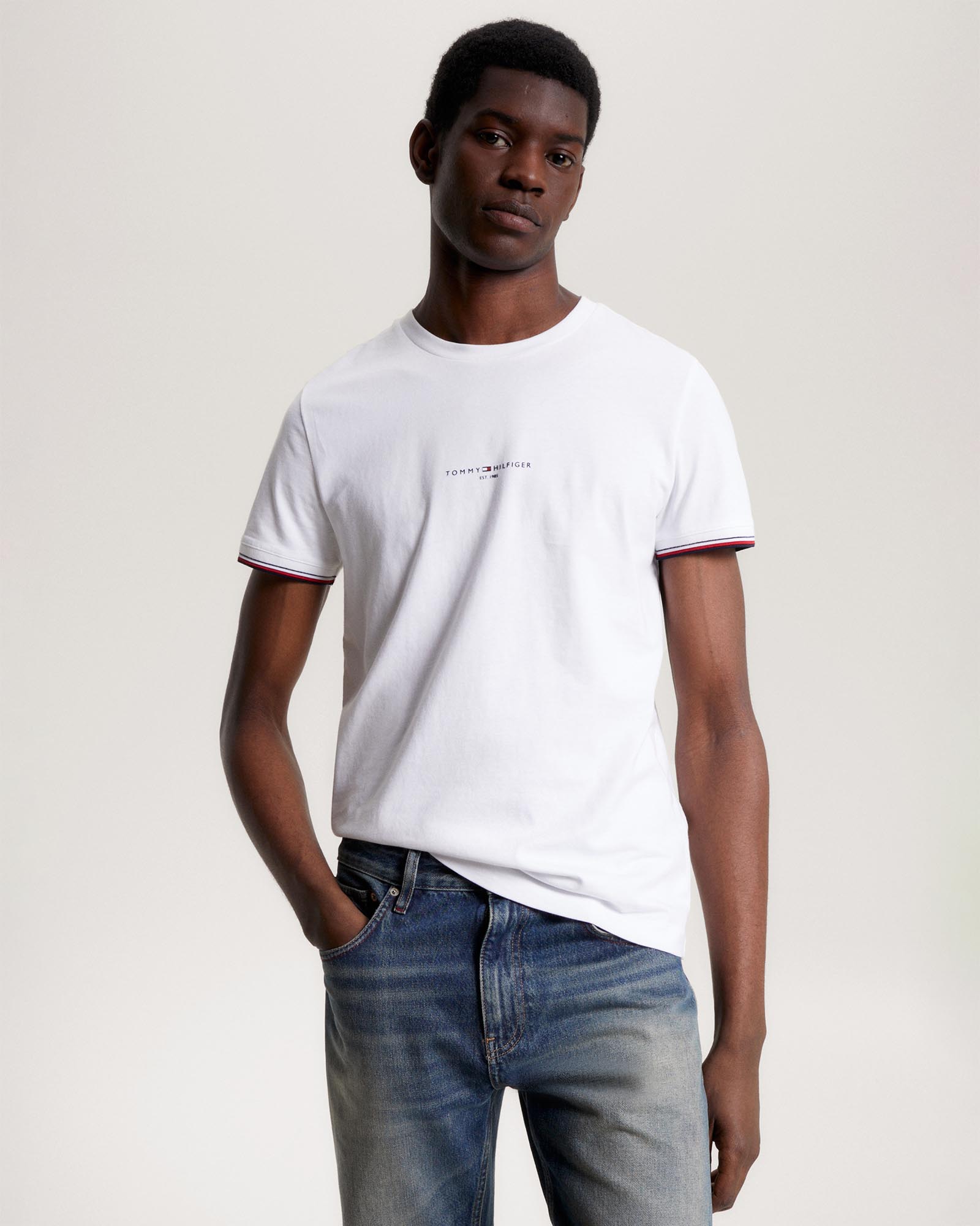 Tommy Logo Tipped Tee