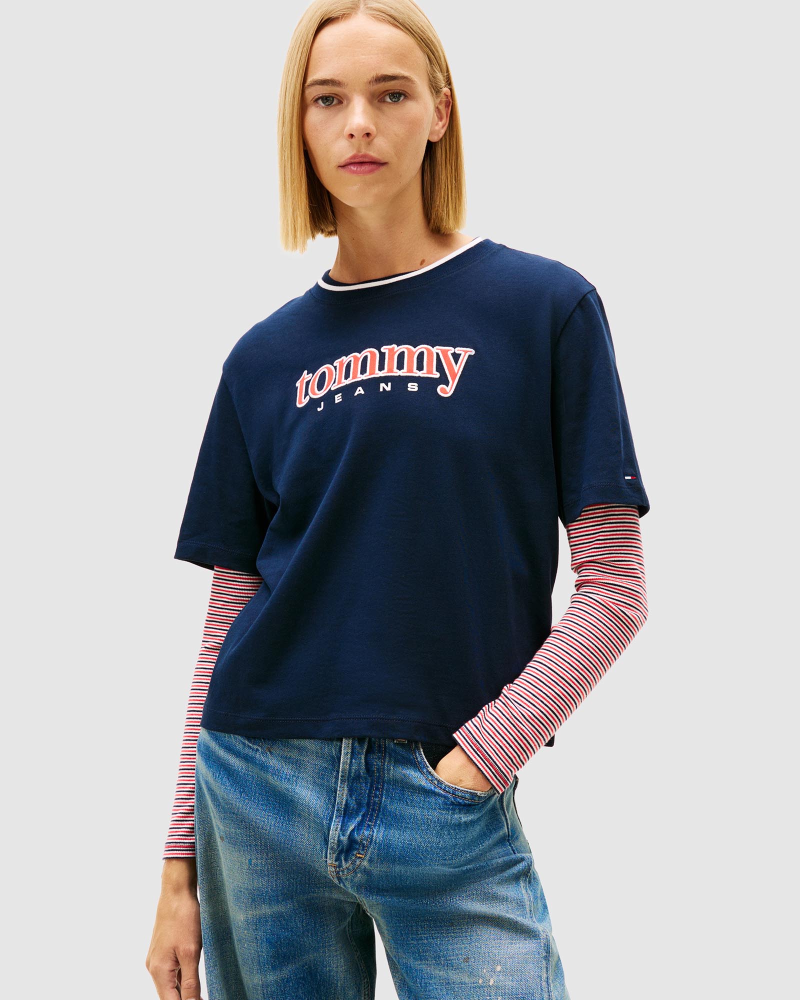 Boxy Tommy Applique Shortsleeve Tee