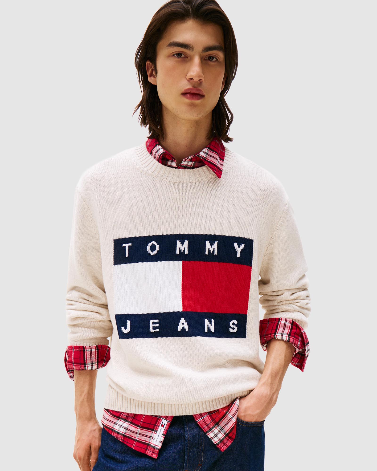 Regular Melange Flag Sweater