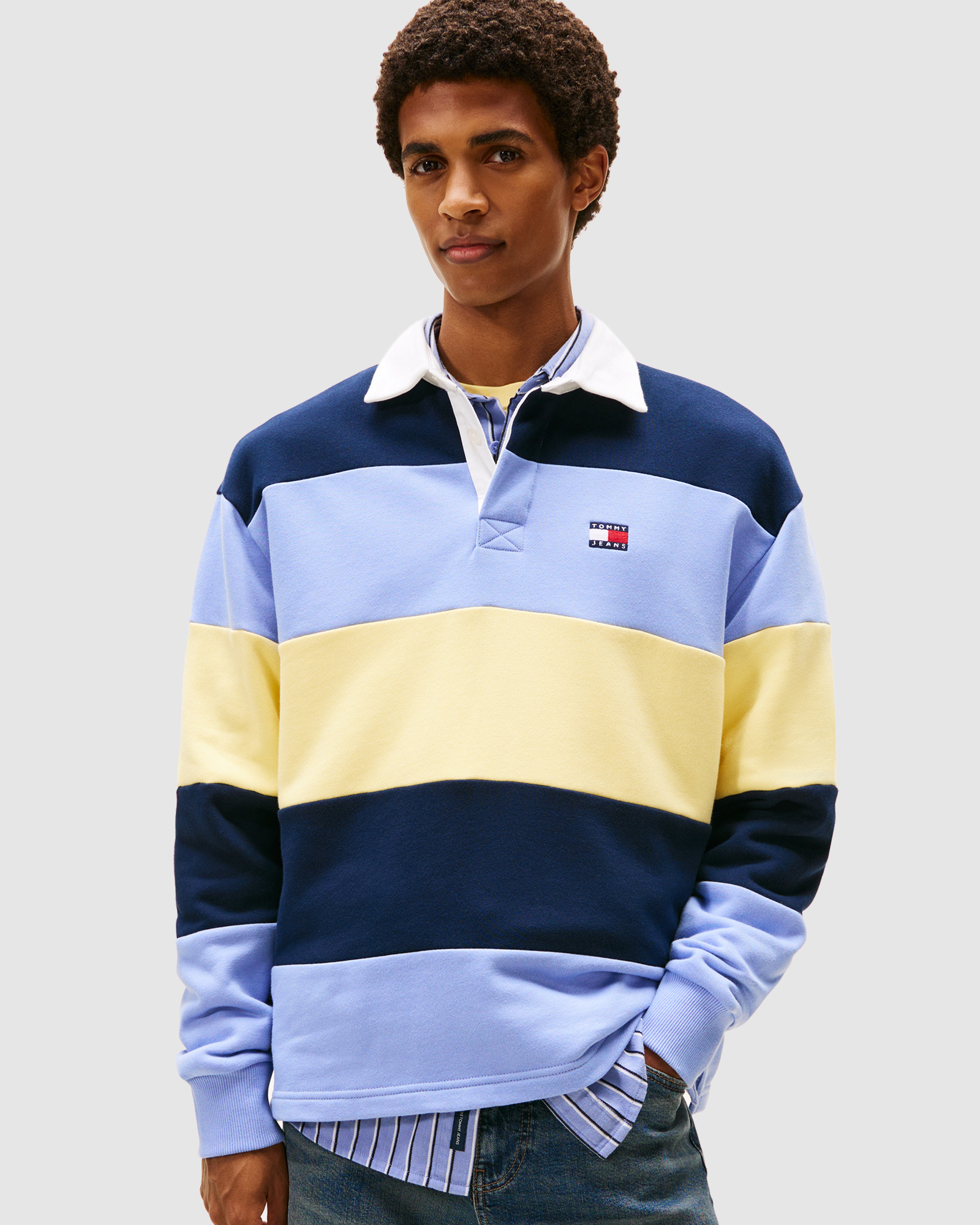 Relaxed Badge Stripe Rugby