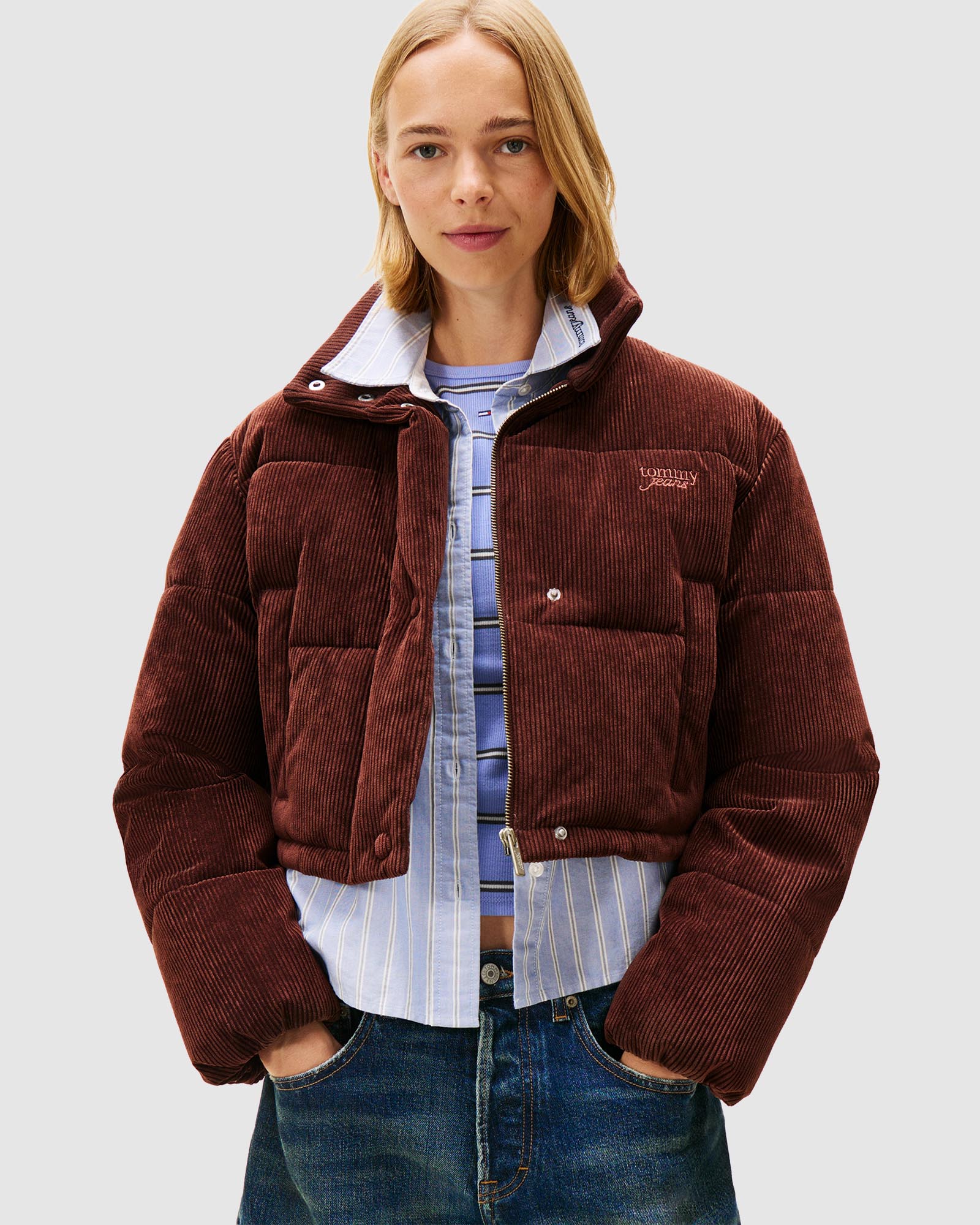 Cord Puffer Jacket