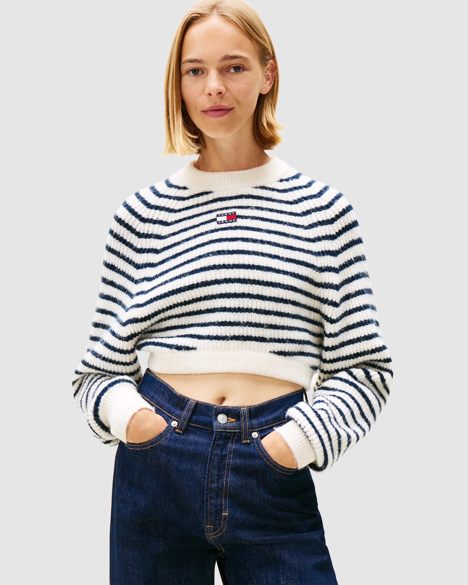Crop Badge Sweater