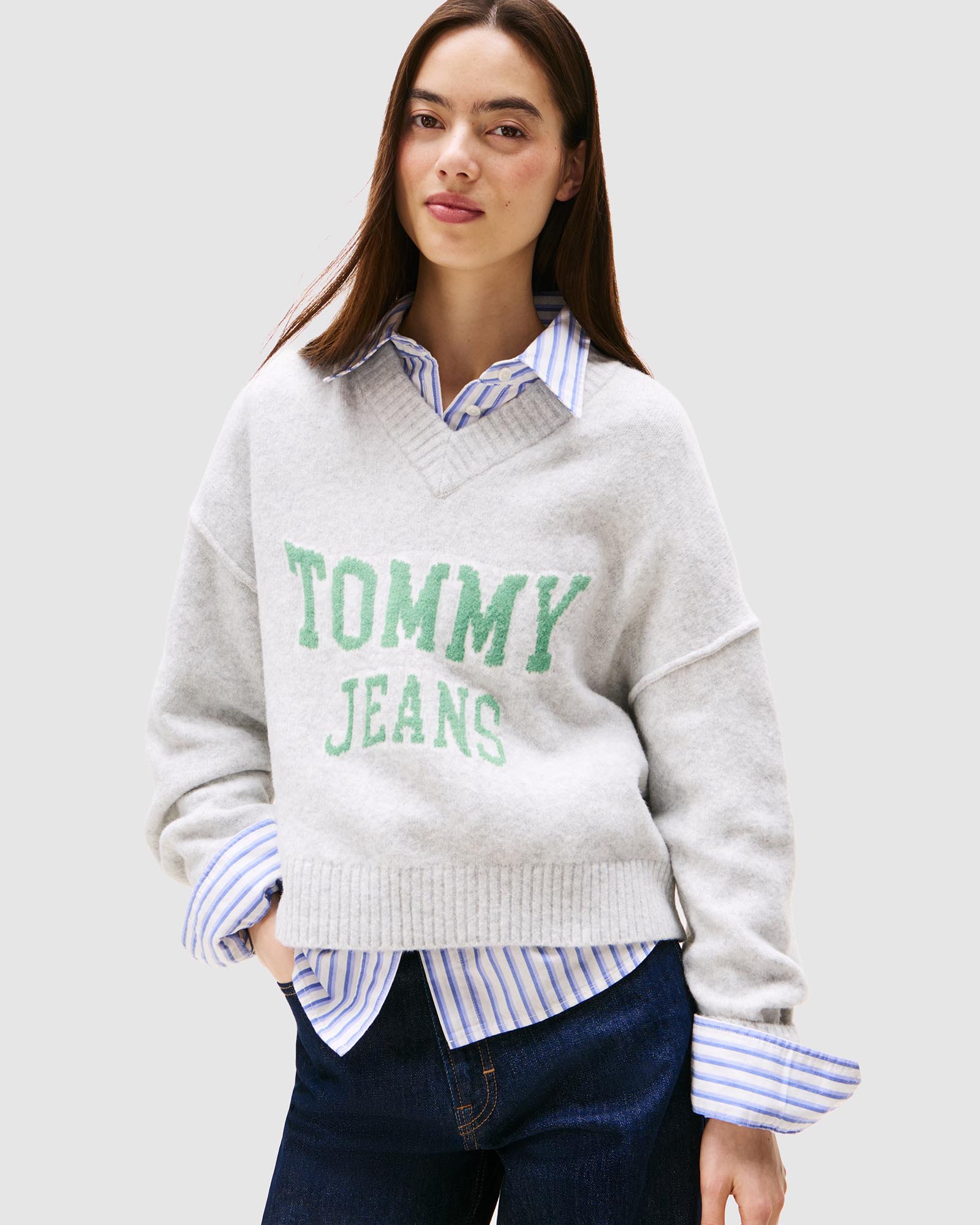Varsity V-neck Sweater