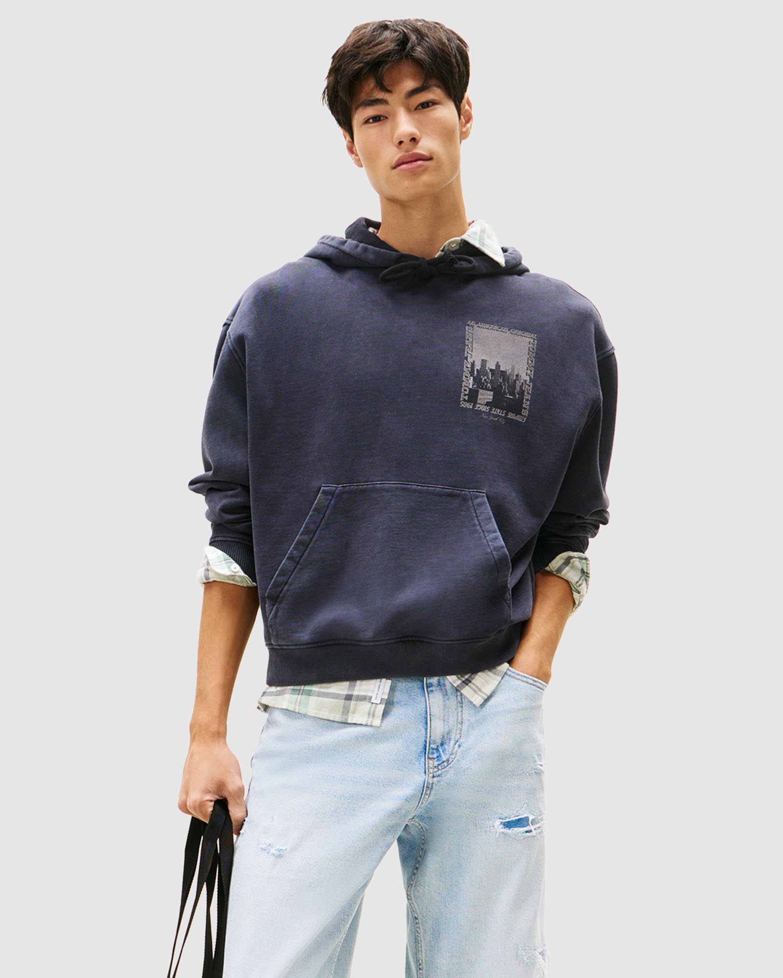 90s Washed Photo City Hoodie