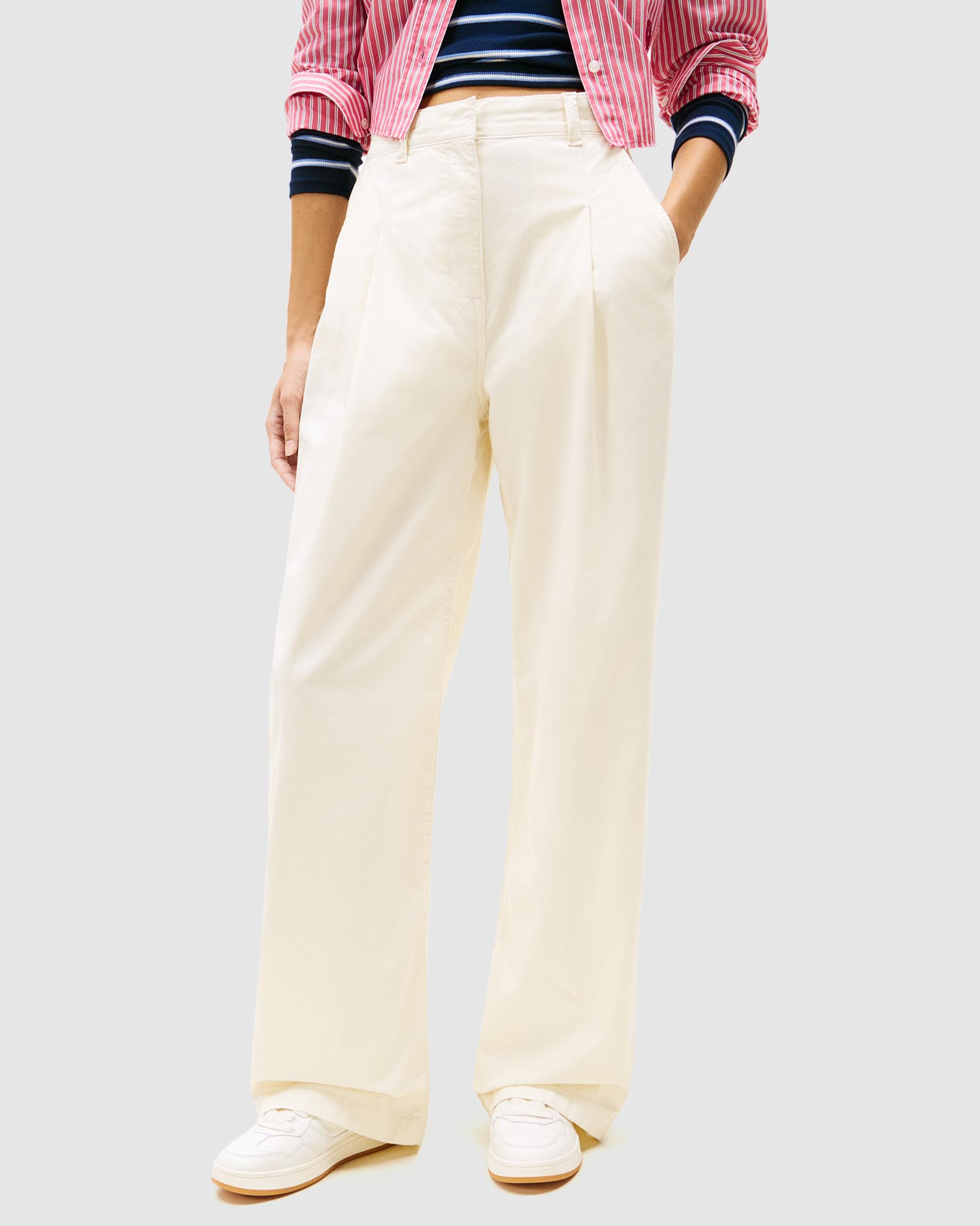 Claire Wide Leg Chino Pants