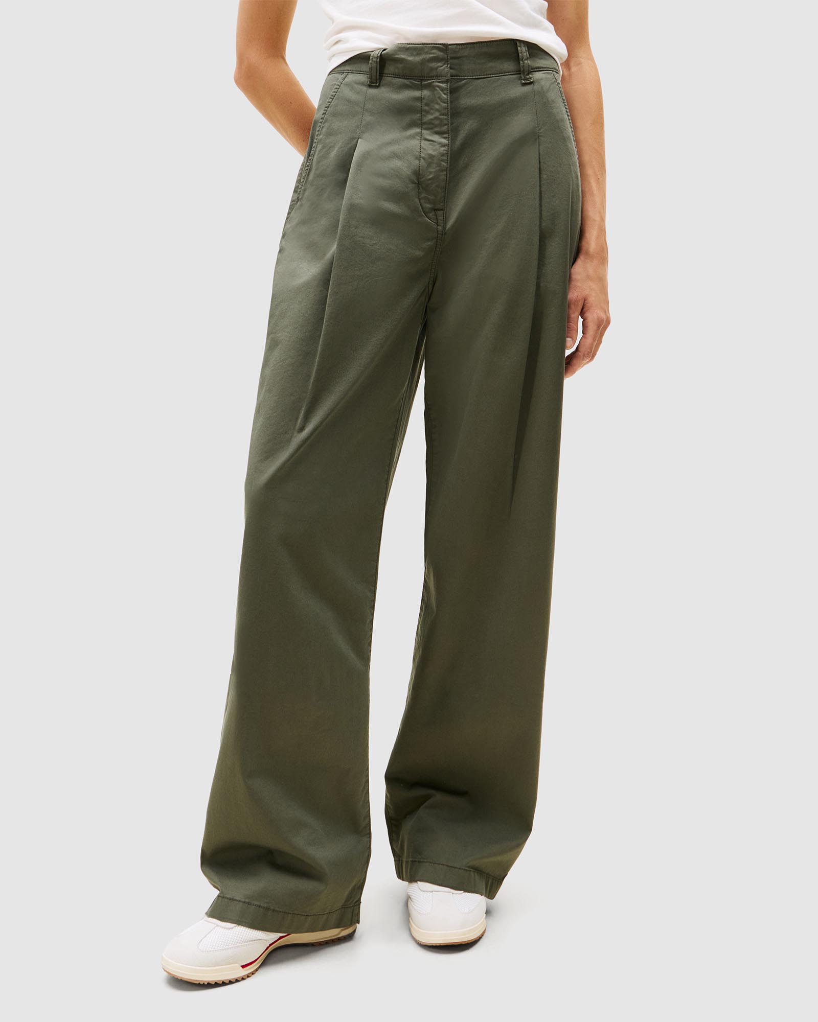 Claire Wide Leg Chino Pants